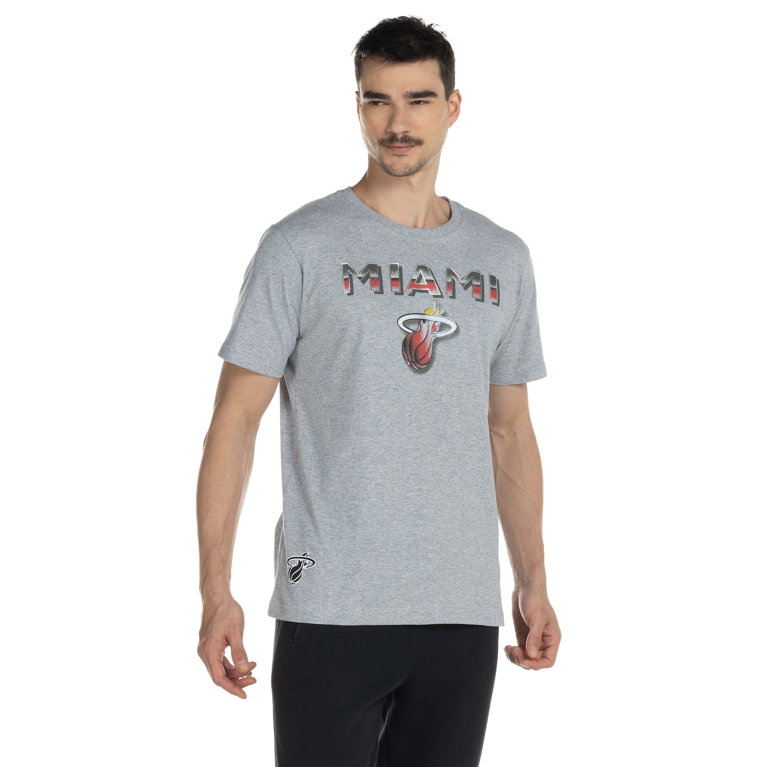 Camiseta Miami Heat Manga Curta NBA - Masculina - Foto 4