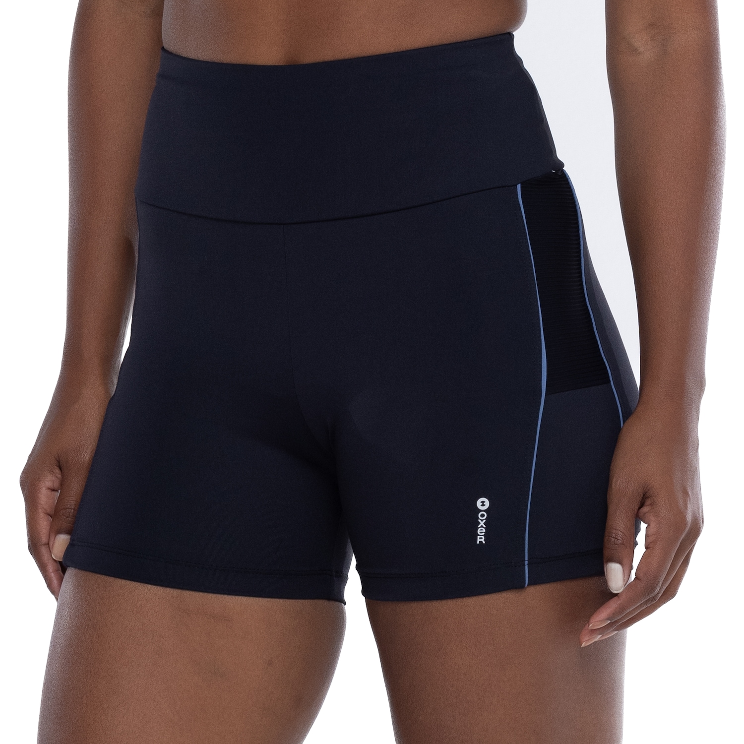 Bermuda Feminina Oxer Textura Cós Médio Média Compressão - Foto 1