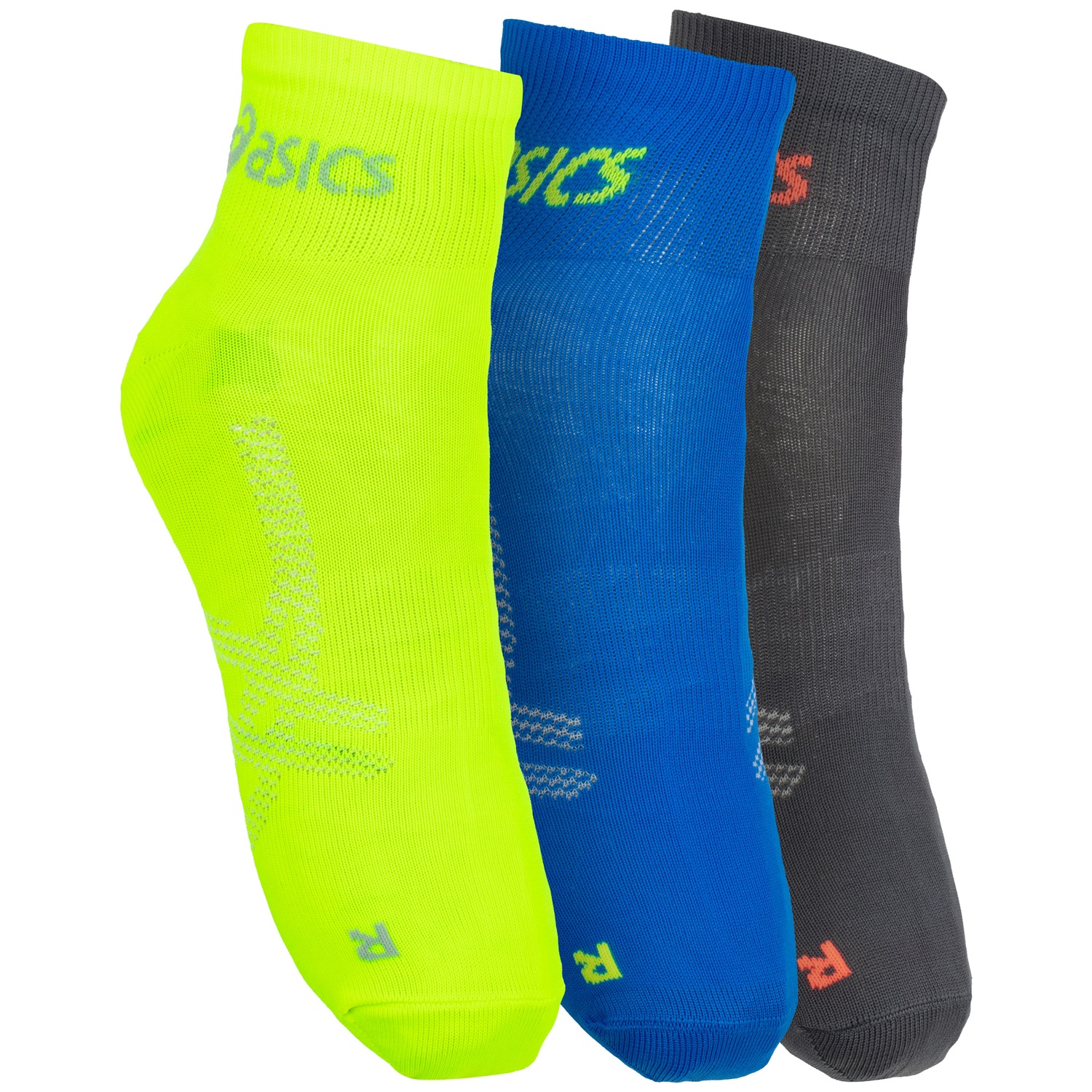 Kit de Meias De Corrida ASICS Lic Cano Curto Quarter com 3 Pares - Adulto - Foto 1