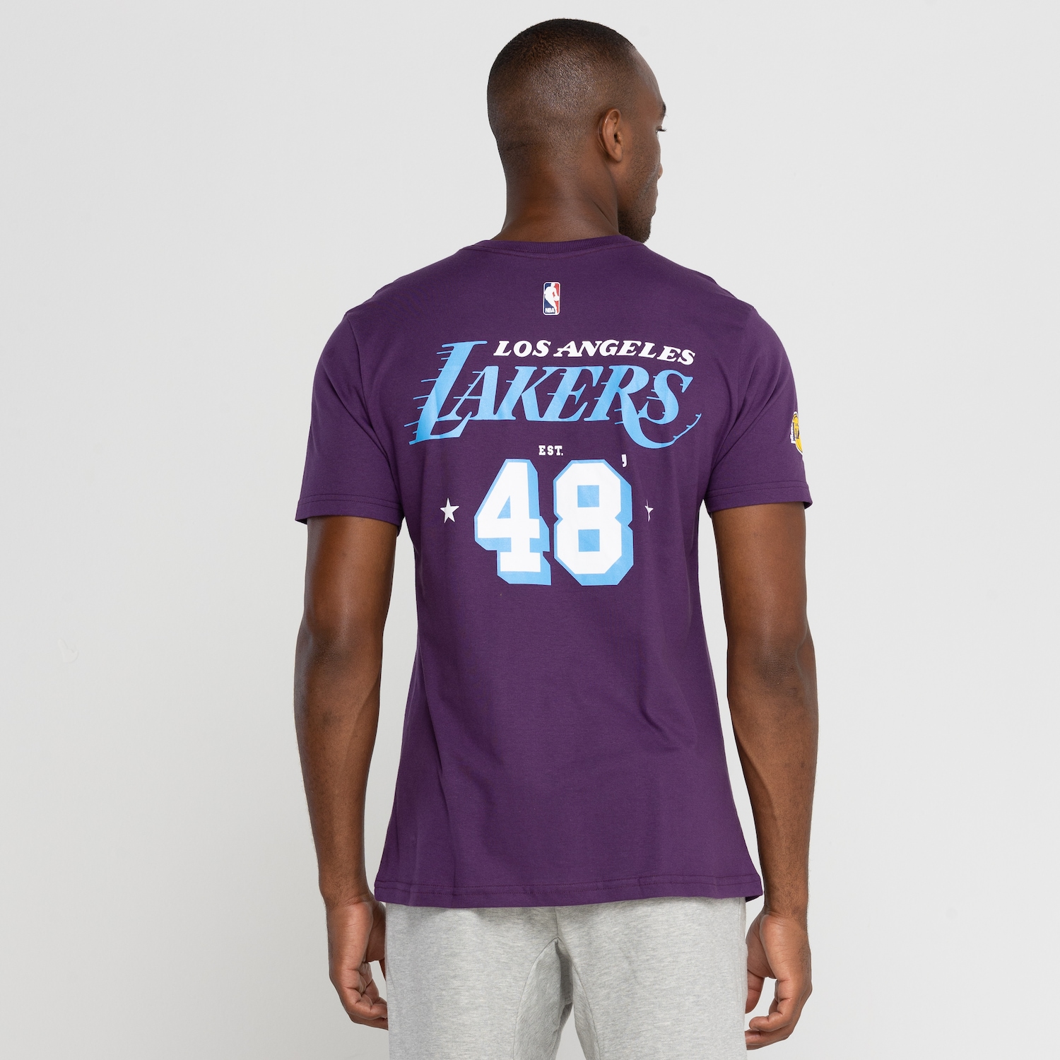 Camiseta Los Angeles Lakers Masculina NBA Manga Curta Nb439 - Foto 3
