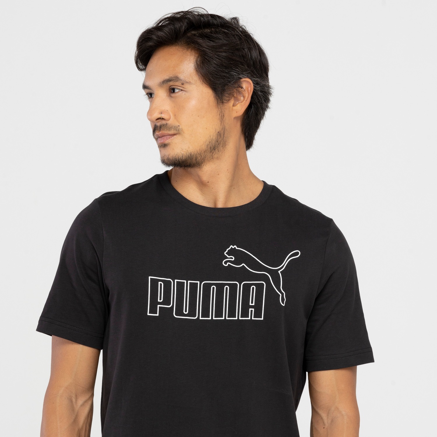Camiseta Masculina Puma Manga Curta Ess Elevated Tee - Foto 4