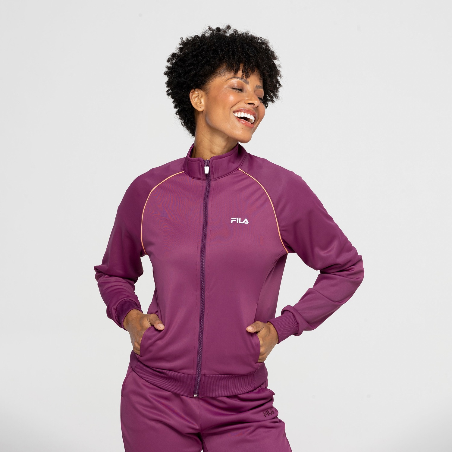 Conjunto de Agasalho Feminino Fila Basic Sports Tape II - Foto 3