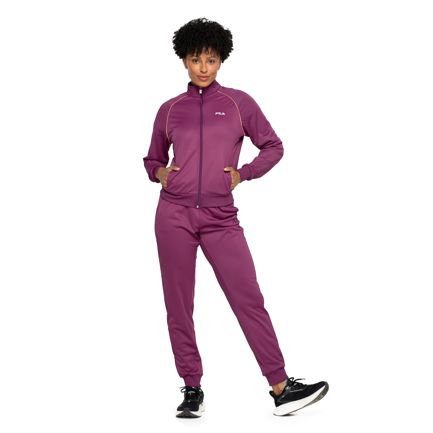 Conjunto de Agasalho Feminino Fila Basic Sports Tape II - Foto 2