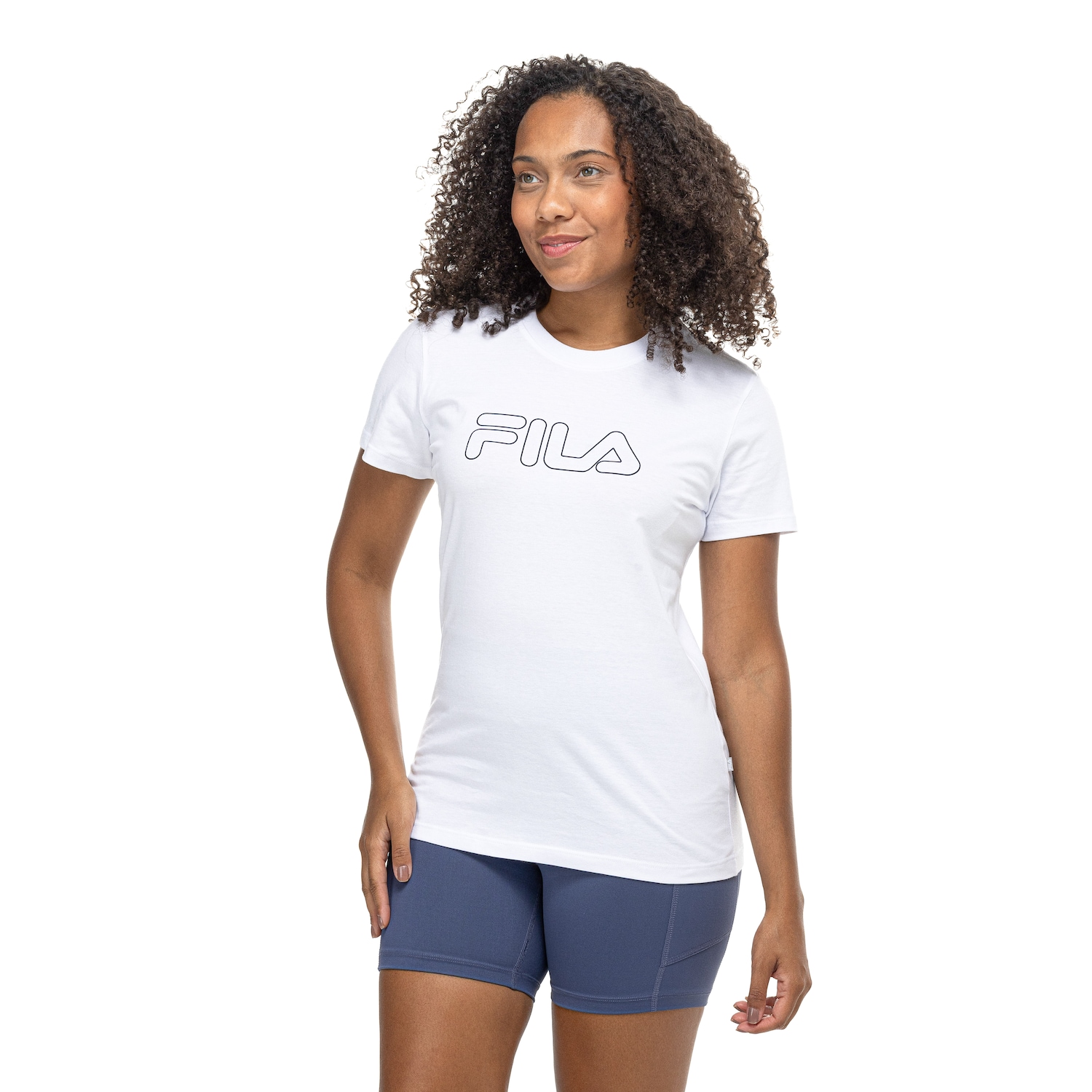 Camiseta Feminina Fila Manga Curta Basic Outline - Foto 2