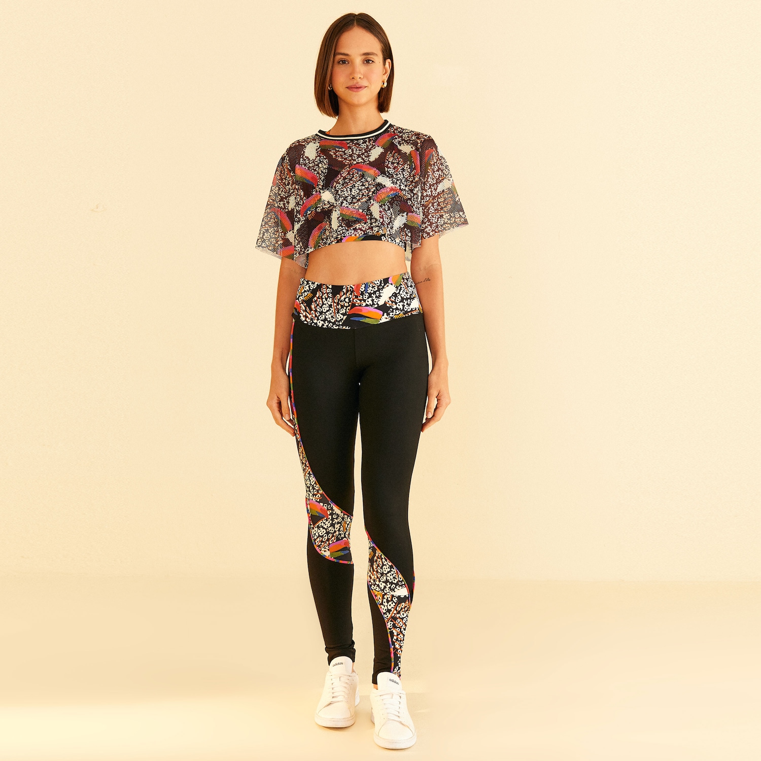 Blusa Cropped Feminina Farm Tela Tucano Onça - Foto 3