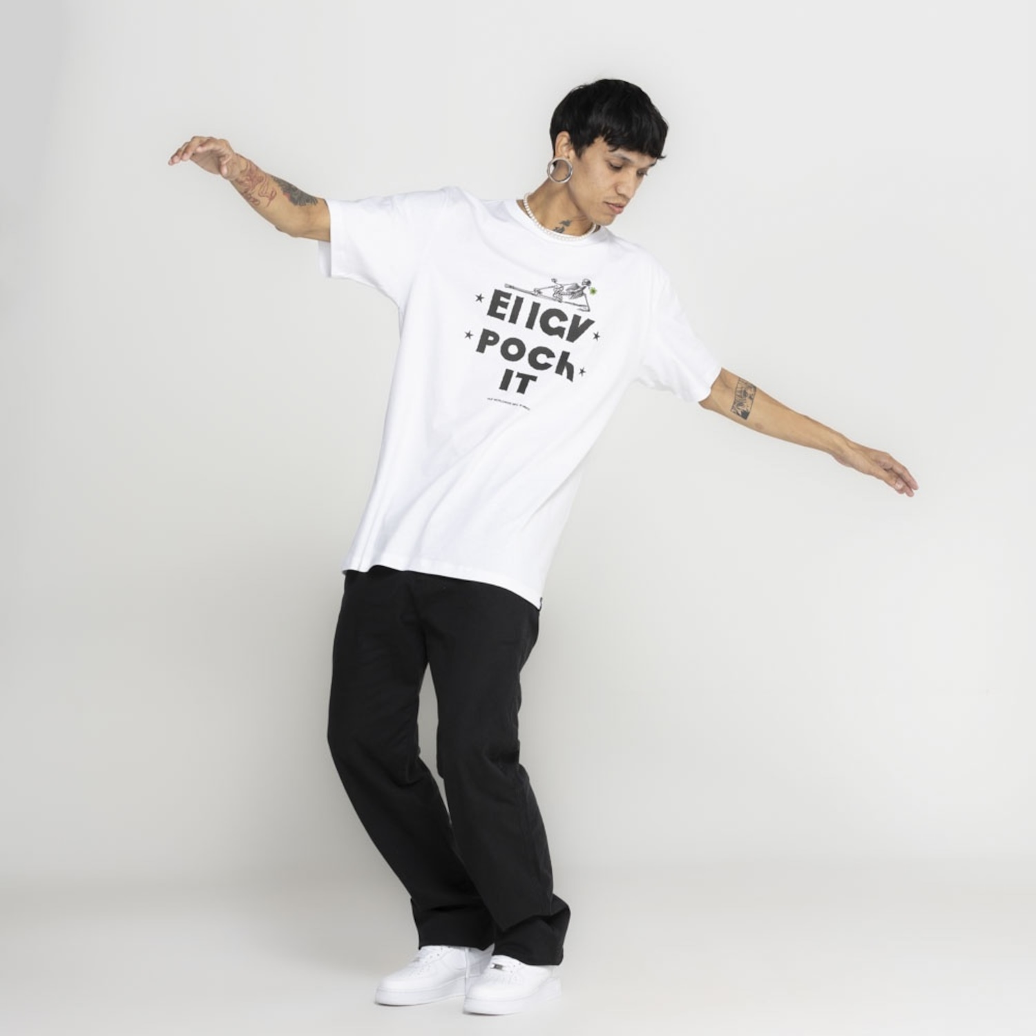 Camiseta Huf Manga Curta Get Folded - Foto 1