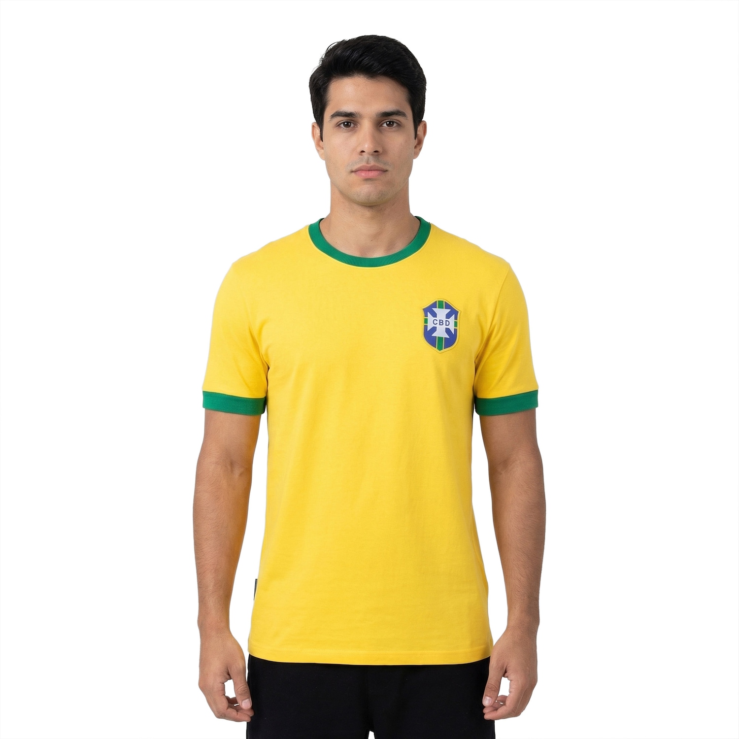 Camiseta da Seleção do Brasil CBD Retrô 70 Masculina - Foto 1