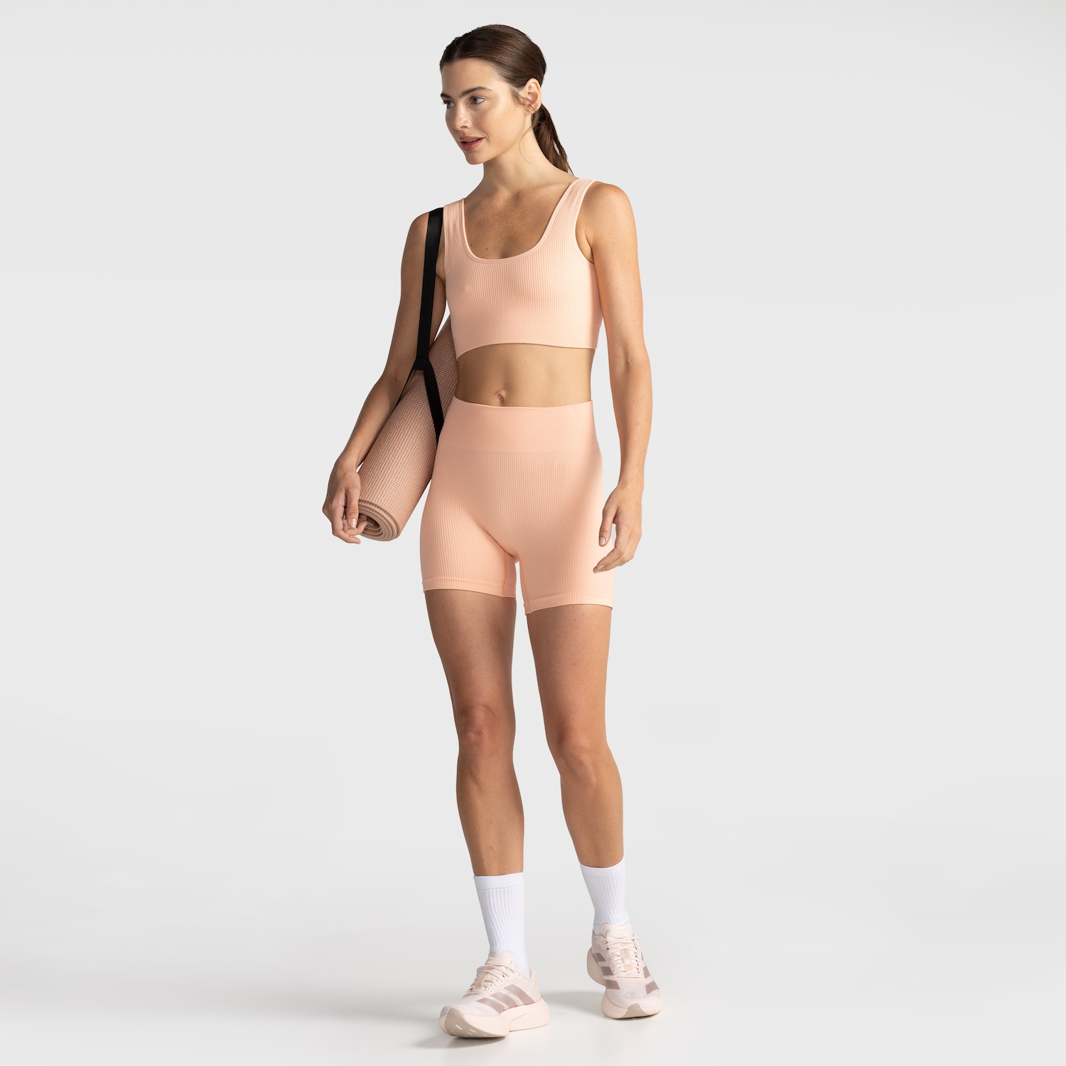 Top Fitness sem Bojo Oxer Média Sustentação Canelado Sem Costura - Foto 4