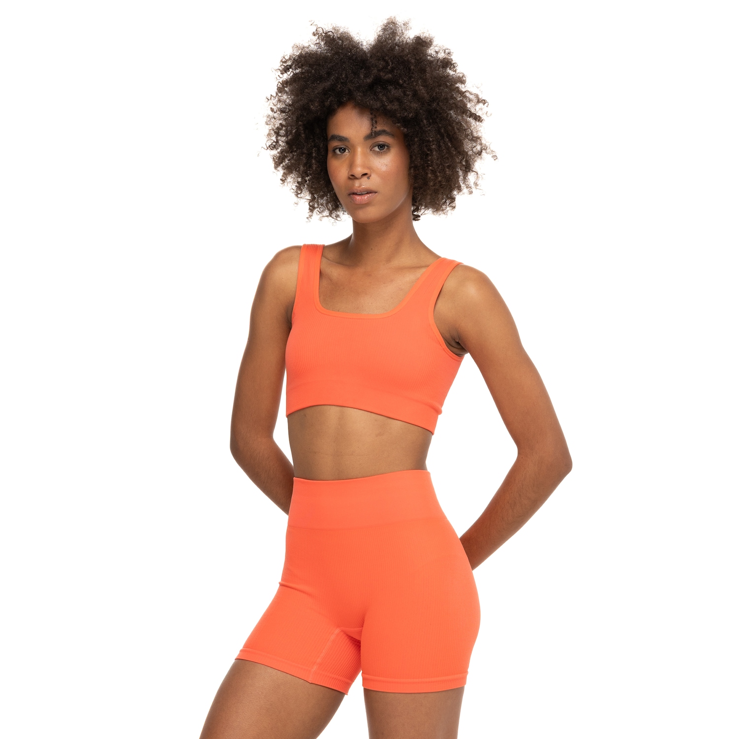 Top Fitness sem Bojo Oxer Média Sustentação Canelado Sem Costura - Foto 2