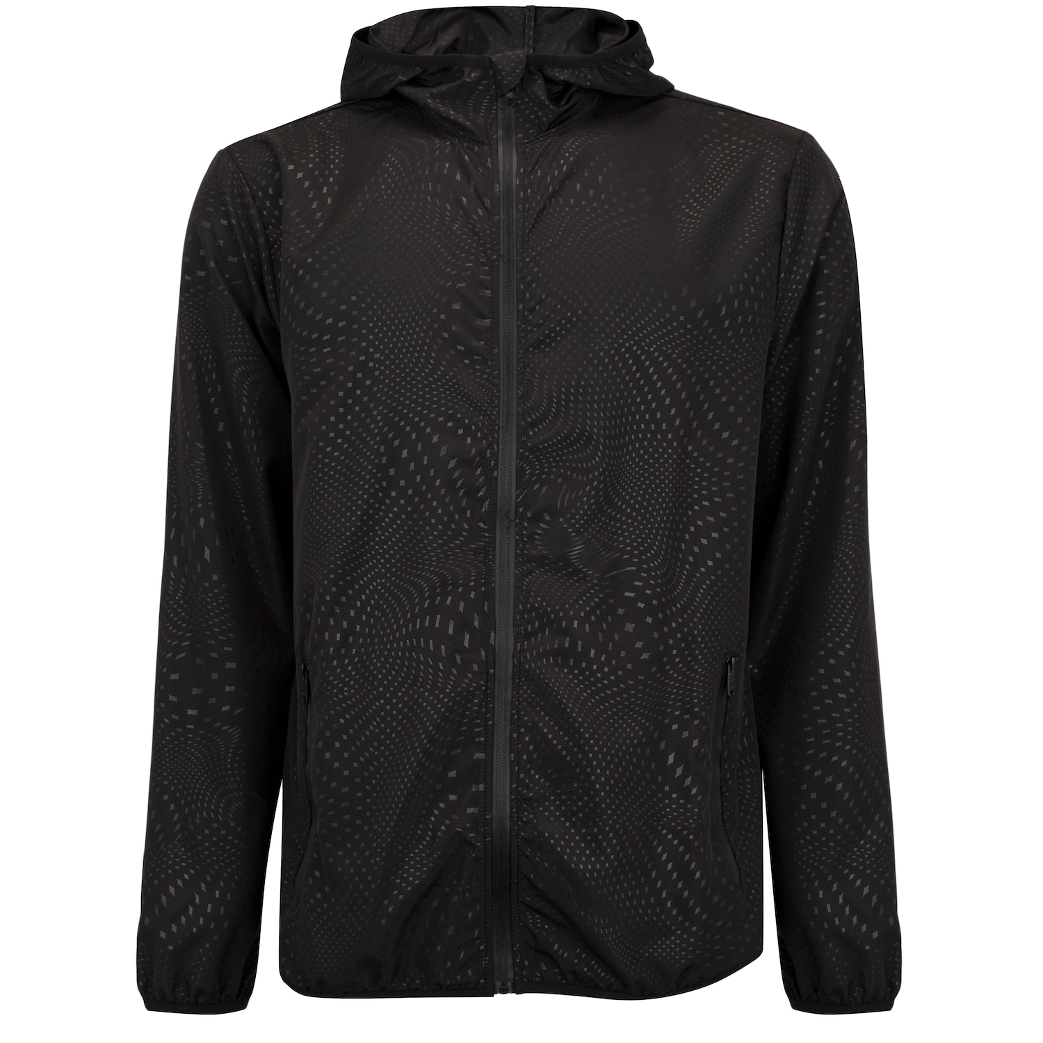 Jaqueta Corta-Vento Masculina Oxer com Capuz Tecido Plano Heat Embossed - Foto 1