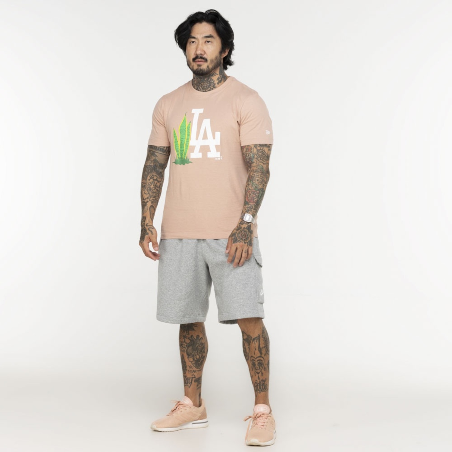 Camiseta dos Los Angeles Dodgers New Era Rooted Nature - Foto 1