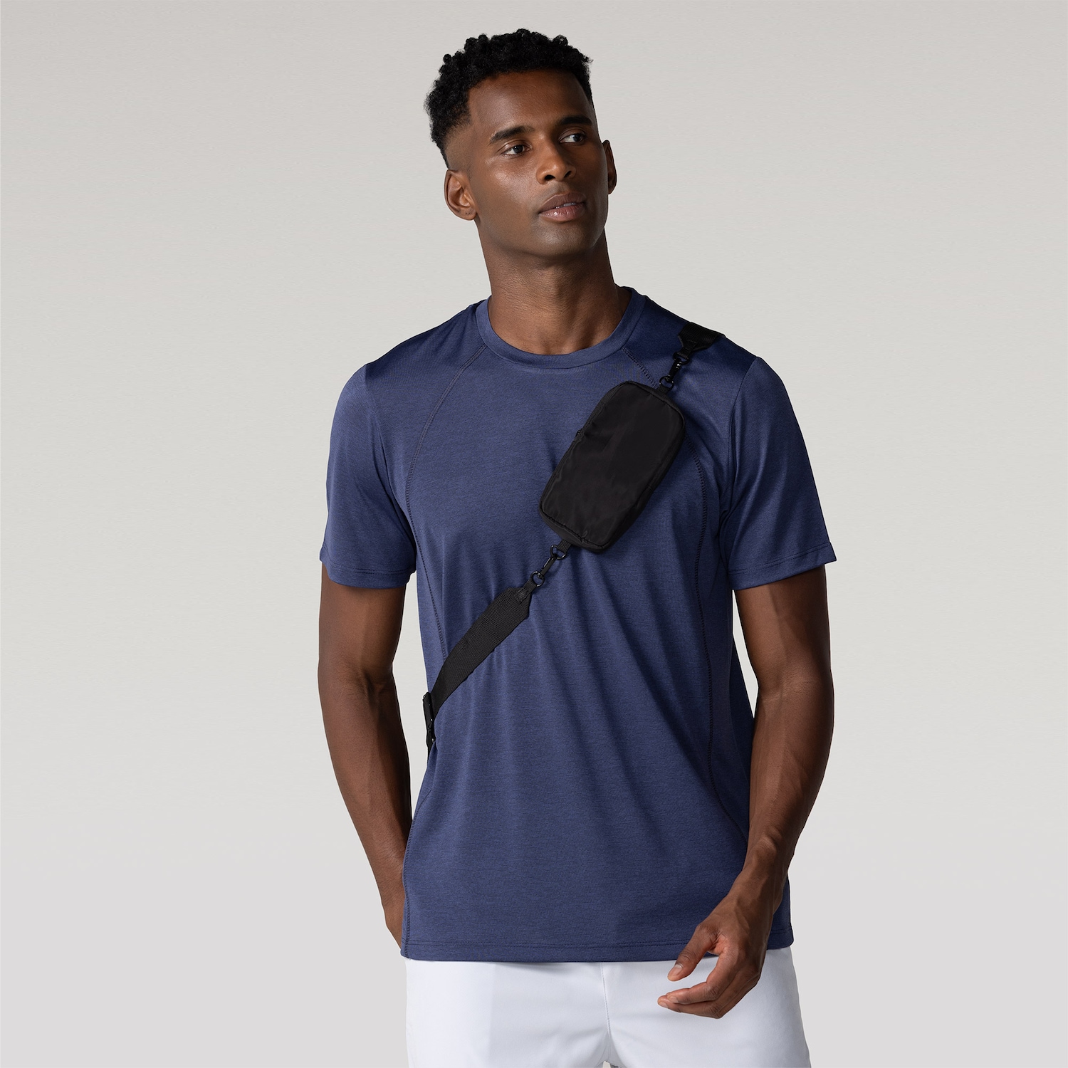 Camiseta Masculina Oxer Manga Curta Média Compressão Flat Mescla - Foto 1