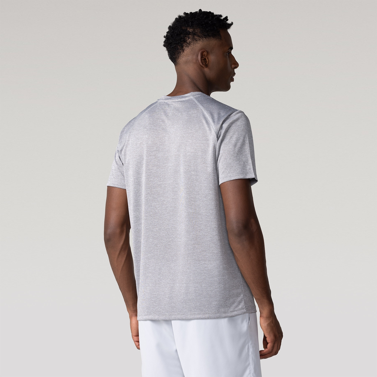 Camiseta Masculina Oxer Manga Curta Média Compressão Flat Mescla - Foto 2