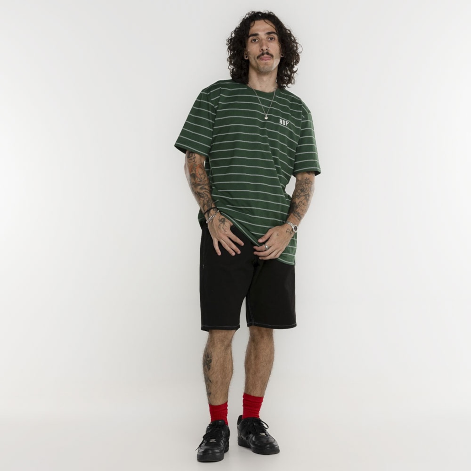 Camiseta HUF Manga Curta Listrada - Foto 1