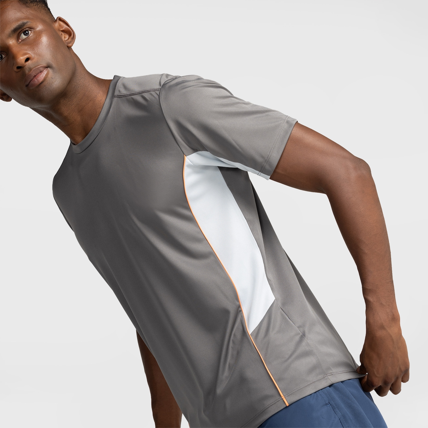 Camiseta Masculina Oxer Manga Curta Recorte com Vivo - Foto 4