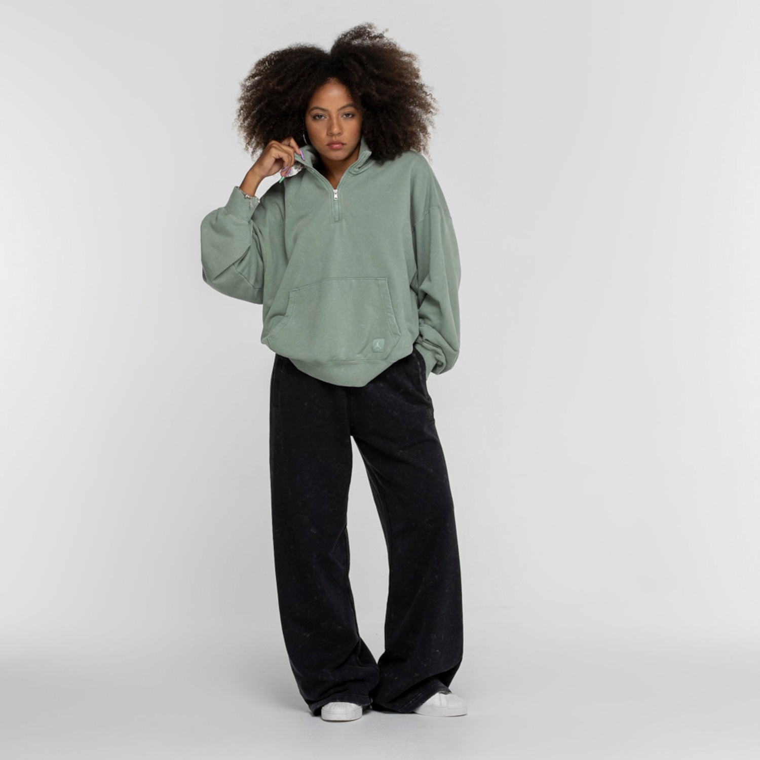 Blusa de Moletom Nike Air Jordan Flight Fleece QTR ZIP - Foto 1