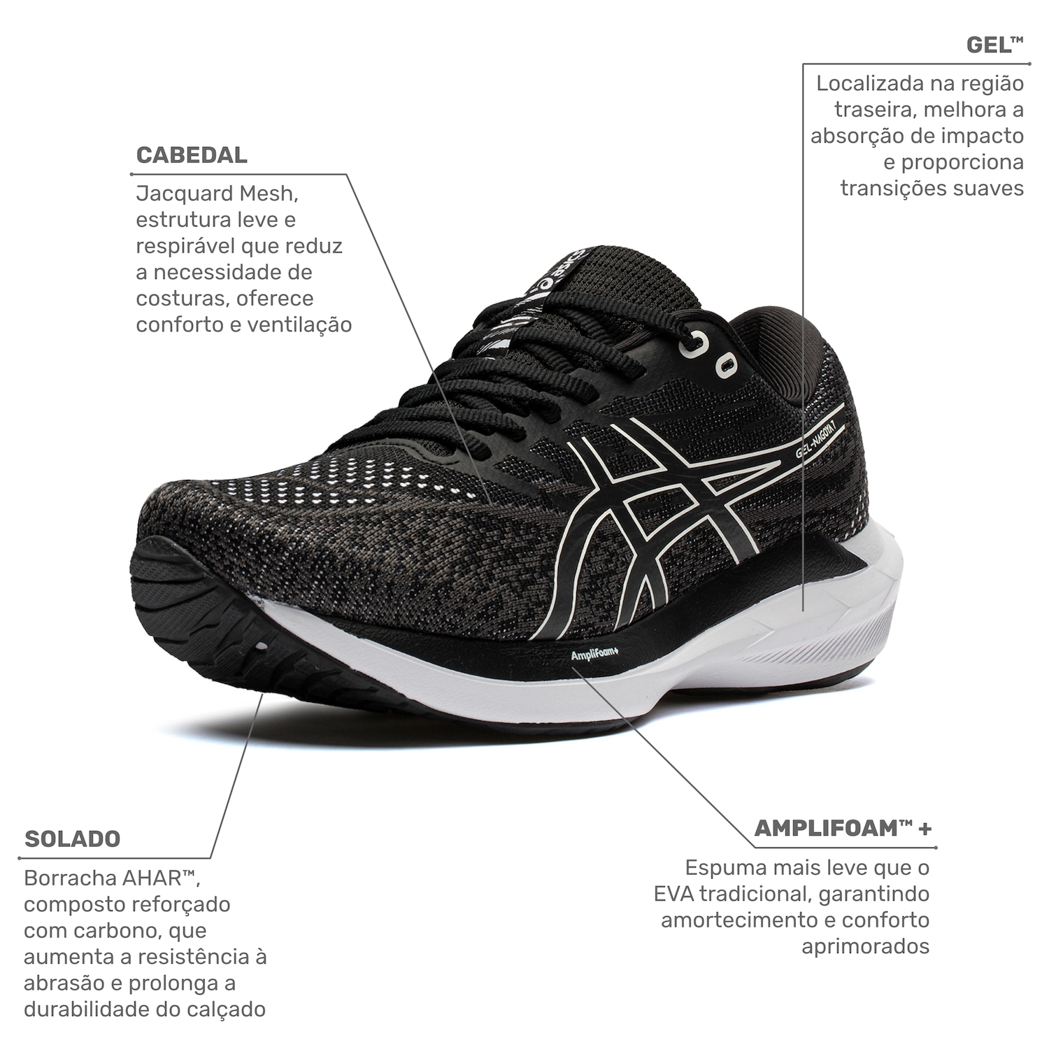 Tênis Masculino ASICS Gel-Nagoya 7 - Foto 3