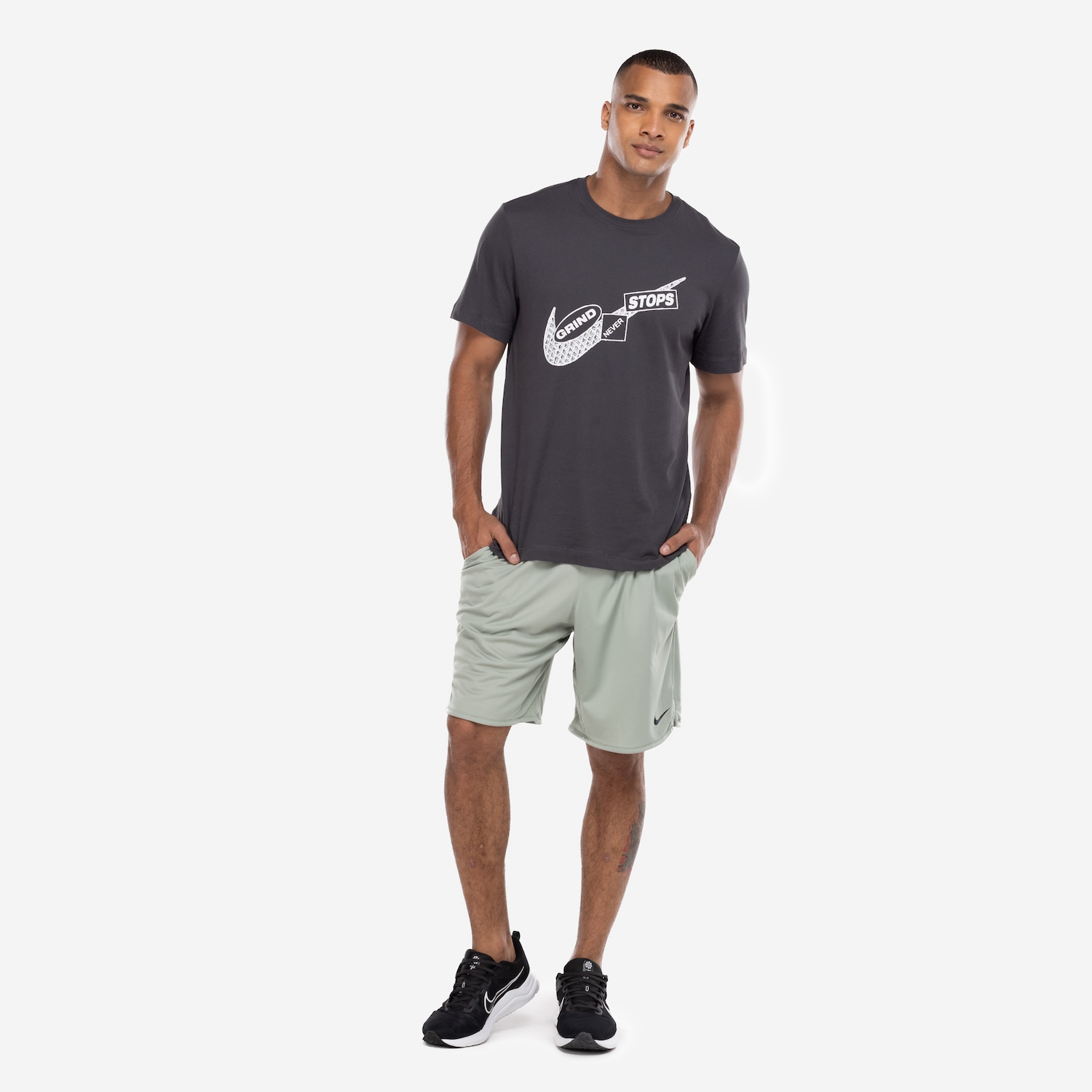Camiseta Masculina Nike Manga Curta Dri-fit Gym Kit - Foto 4