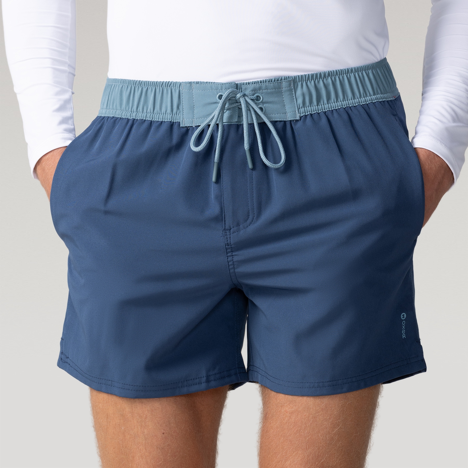 Bermuda Masculina Oxer Swim Liso Contraste - Foto 1
