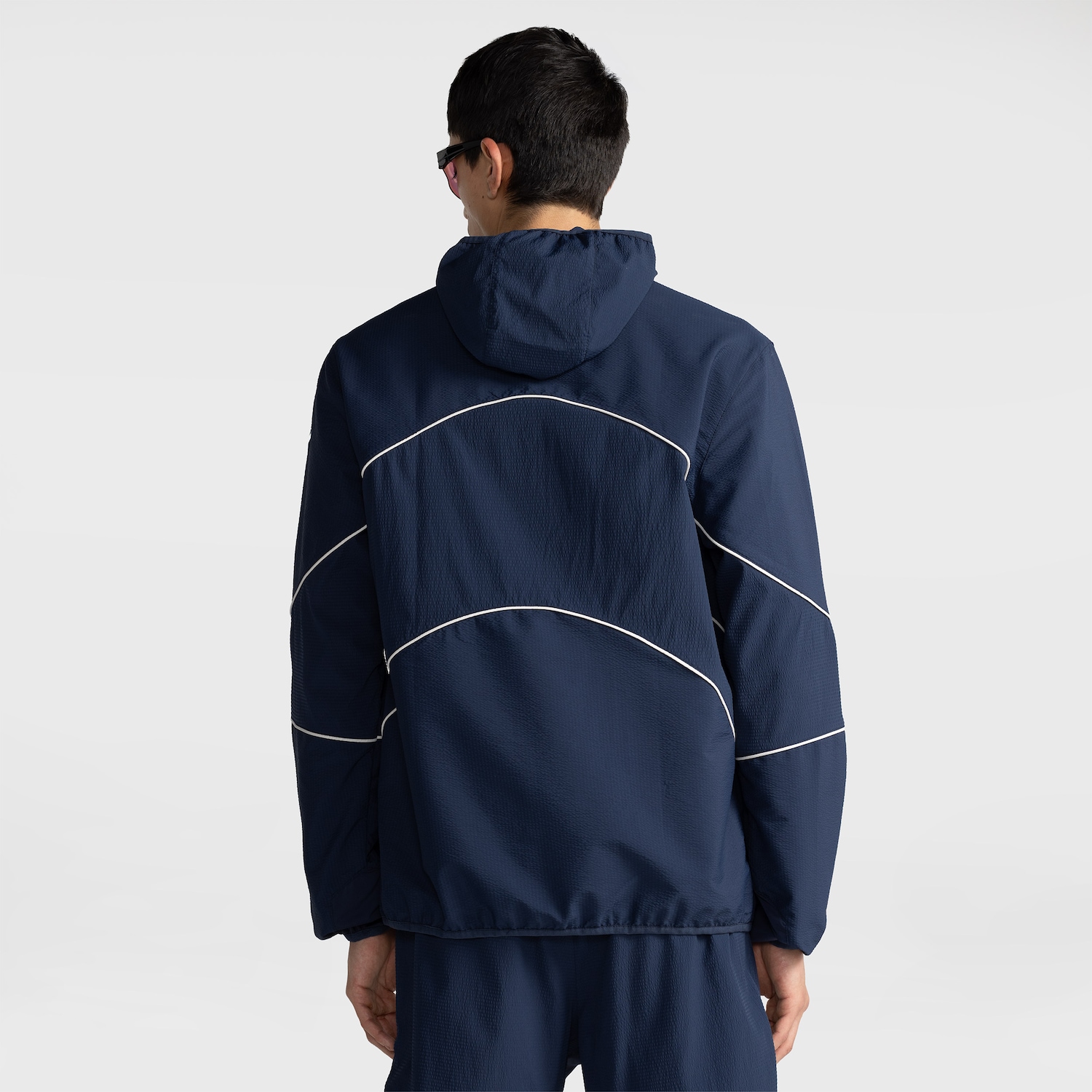Jaqueta Masculina ASICS Pinstripe Bolsos Seguros Plana - Foto 2