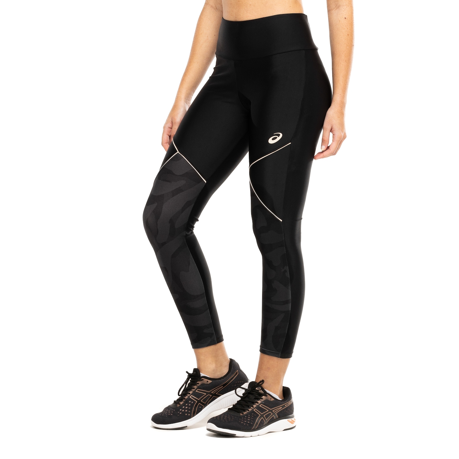 Calça ASICS Legging Estampa Kumadori Recortes Feminina - Foto 2