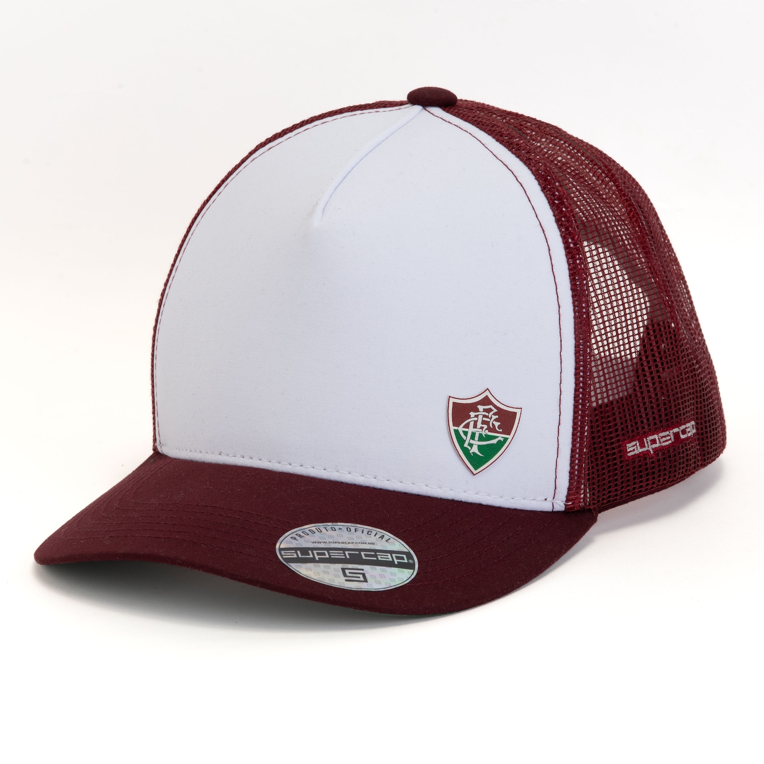 Boné do Fluminense Aba Curva Supercap Trucker Snapback Adulto - Foto 1