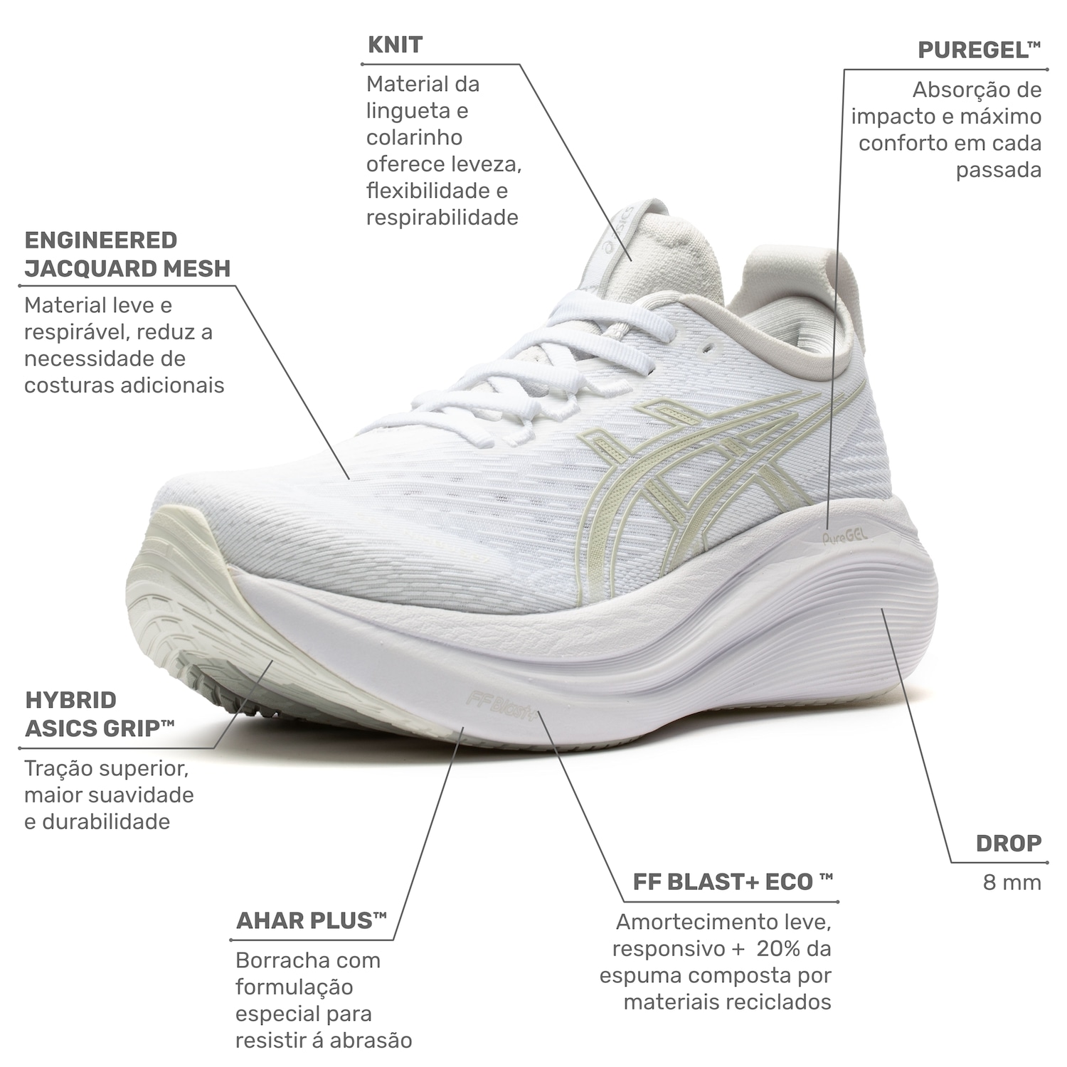 Tênis Feminino Asics Gel Nimbus 27 - Foto 3