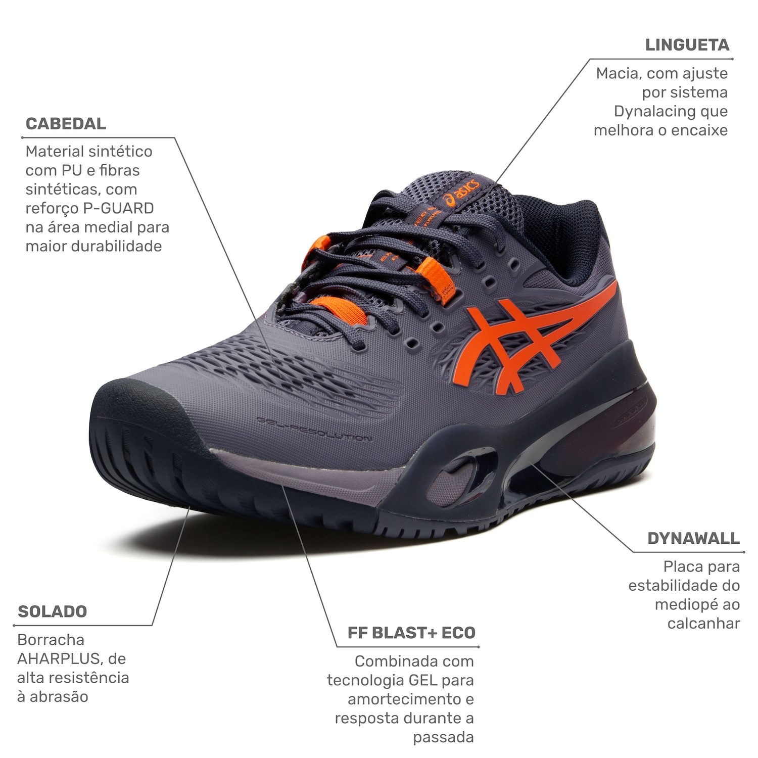 Tênis Asics Gel-Resolution X - Masculino - Tennis - Foto 2