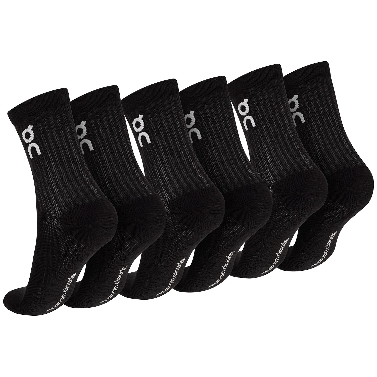 Kit de Meias Cano Longo On Running Logo Sock High 3 Pares - Foto 2