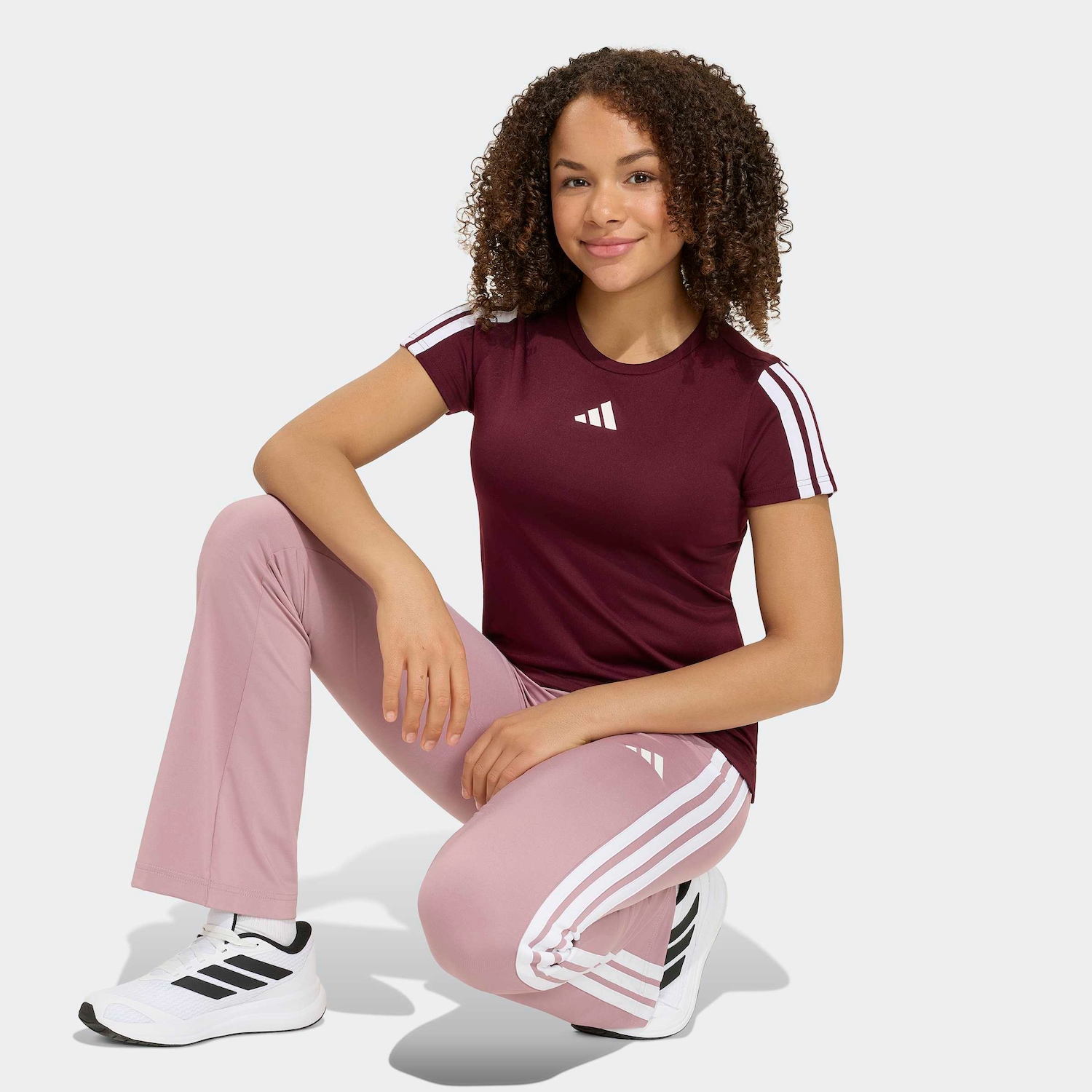 Camiseta Juvenil adidas Manga Curta 3 Stripes - Foto 3