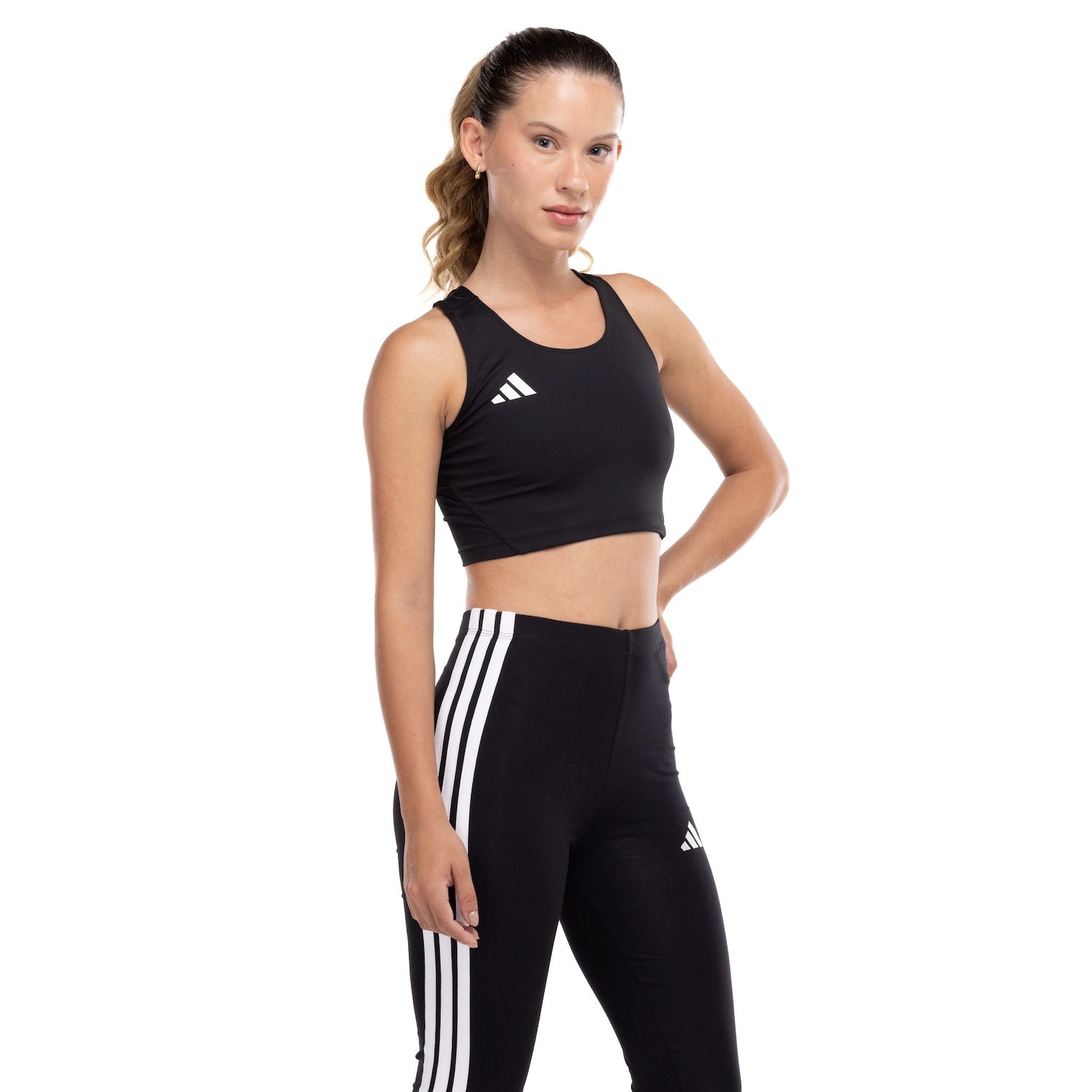 Top Fitness adidas sem Bojo Média Sustentação Adizero Adulto - Foto 2