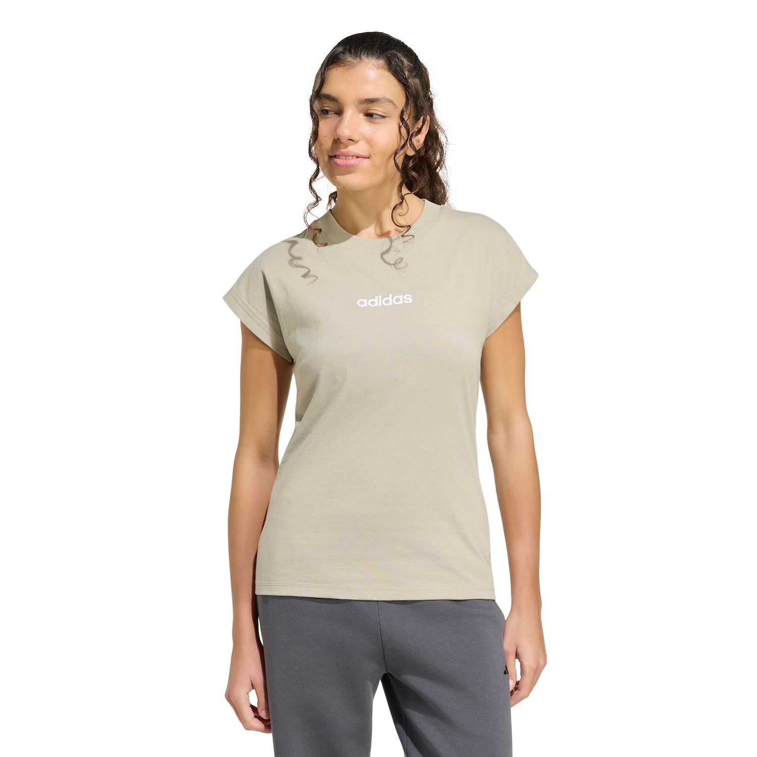 Camiseta Feminina adidas Manga Curta Logo Linear - Foto 1