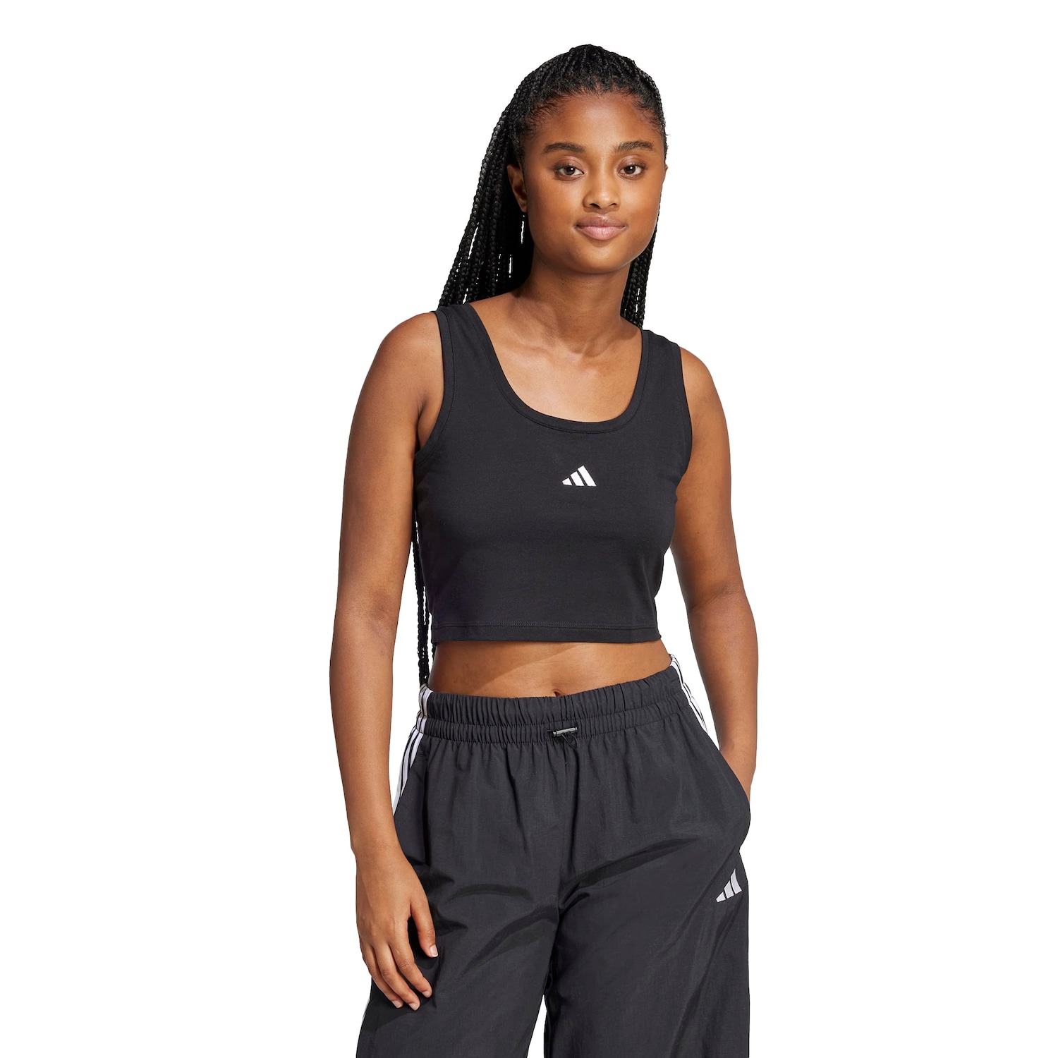 Blusa Cropped Regata adidas Small Logo Feminina - Foto 2