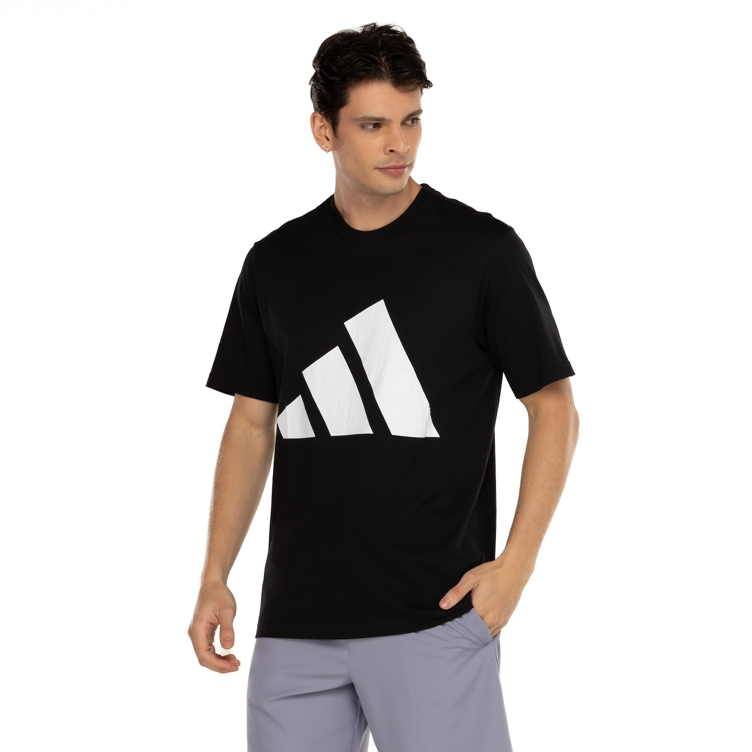 Camiseta Masculina adidas Manga Curta Big Logo - Foto 2