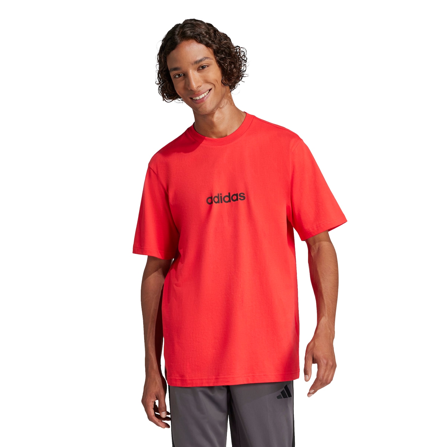 Camiseta Masculina adidas Manga Curta Logo Linear - Foto 1