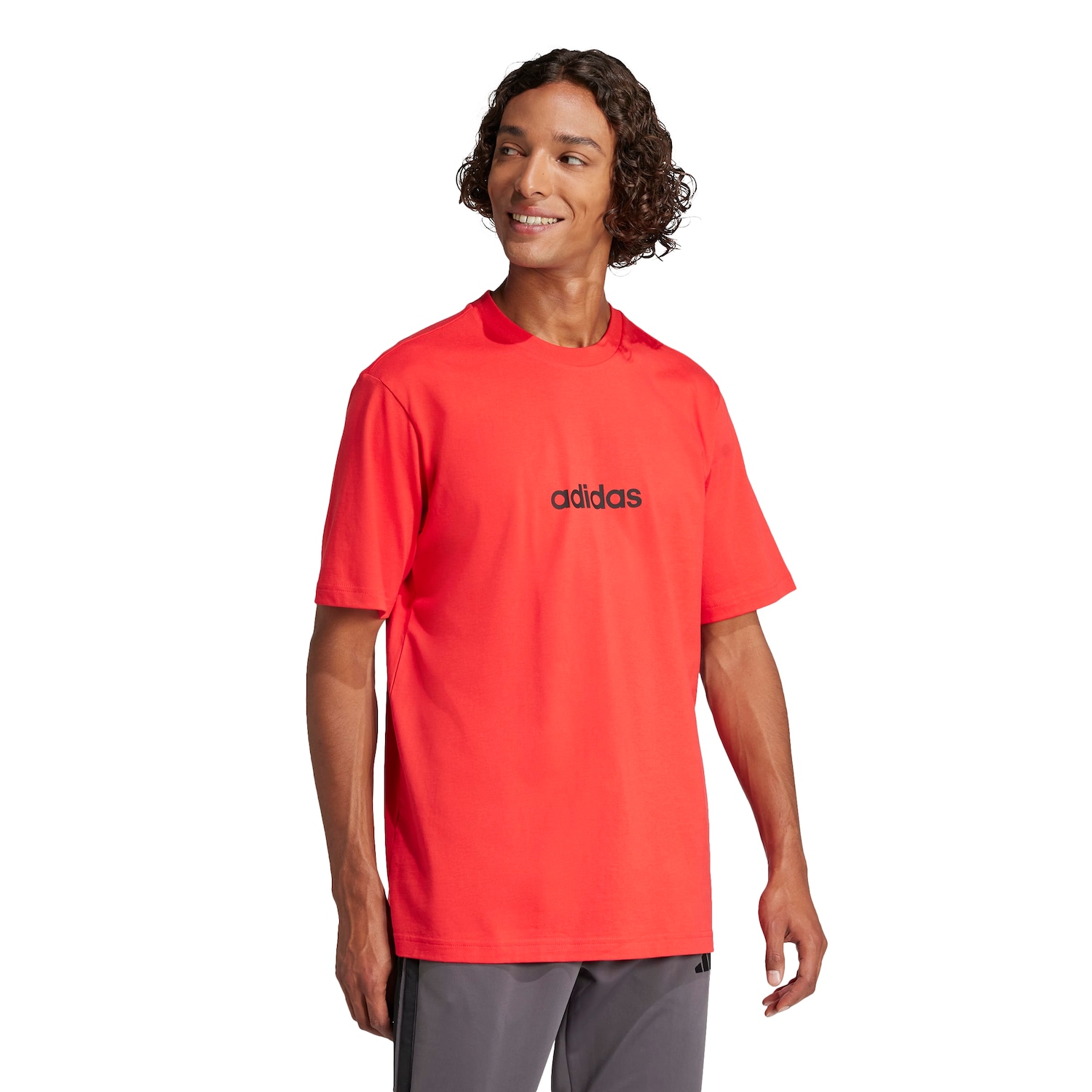 Camiseta Masculina adidas Manga Curta Logo Linear - Foto 3