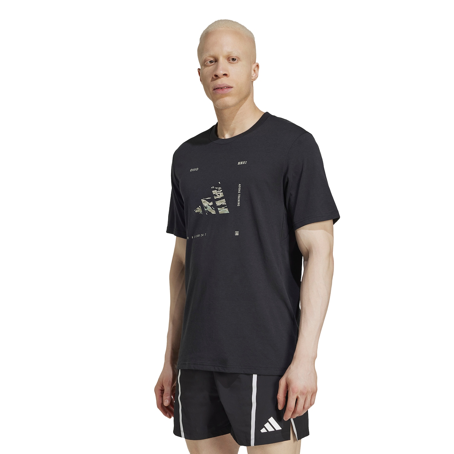 Camiseta Masculina adidas Manga Curta Logo Gráfica - Foto 1