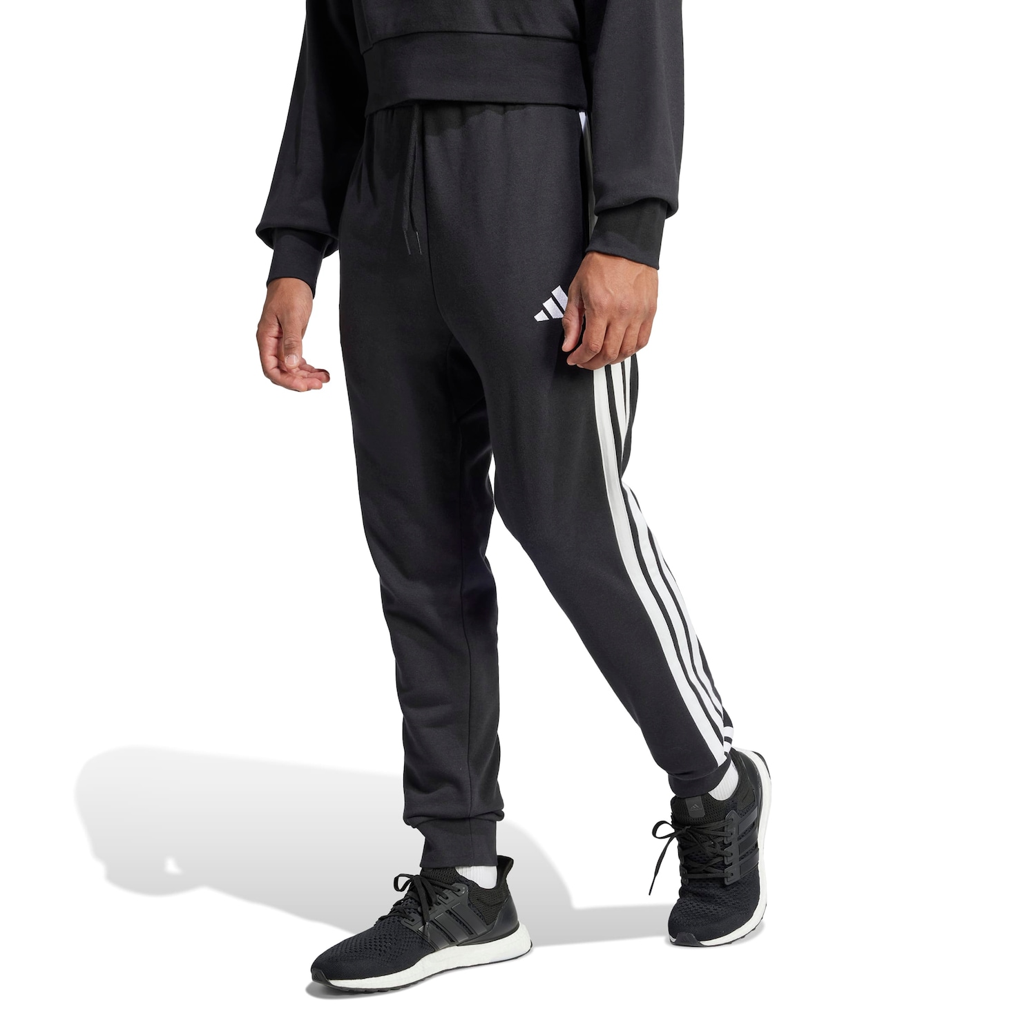 Calça Masculina adidas Moletom Leve 3 Listras - Foto 1
