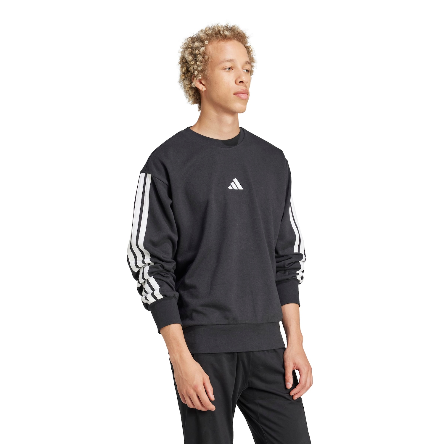 Blusa de Moletom Masculina adidas Essentials 3 Listras - Foto 3
