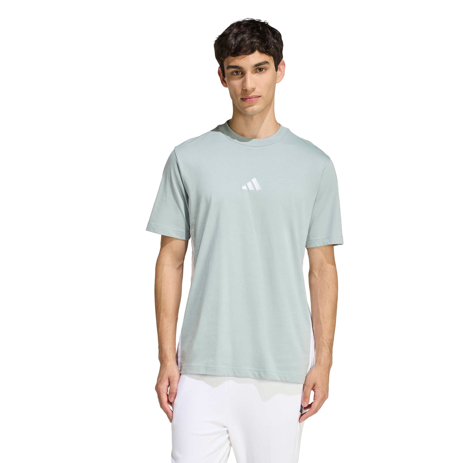 Camiseta Masculina adidas Manga Curta 3 Stripes - Foto 1