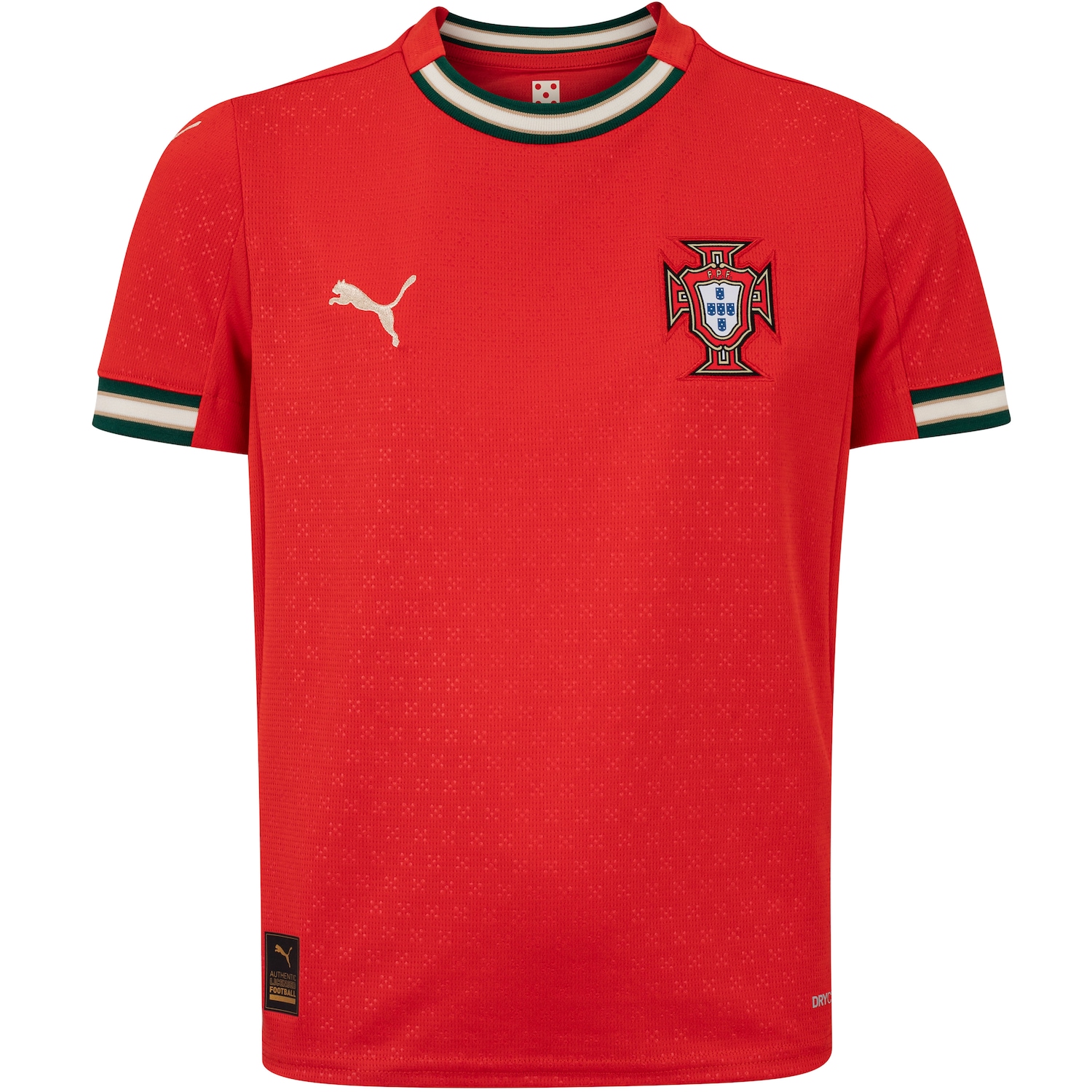 Camisa Portugal I 25 Torcedor Puma Infantil - Foto 1