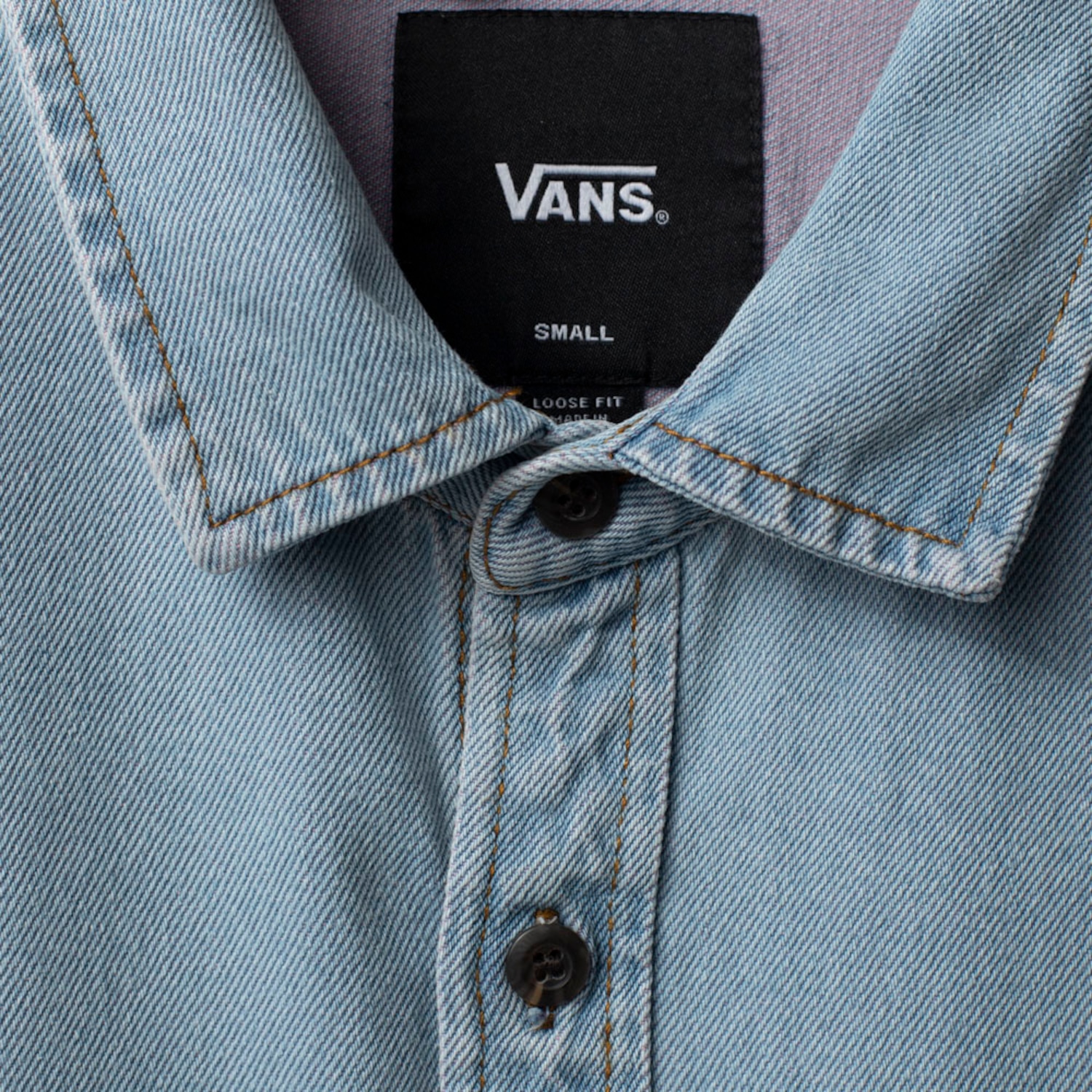 Camisa Vans Palmhill Denim Ls Woven - Foto 4