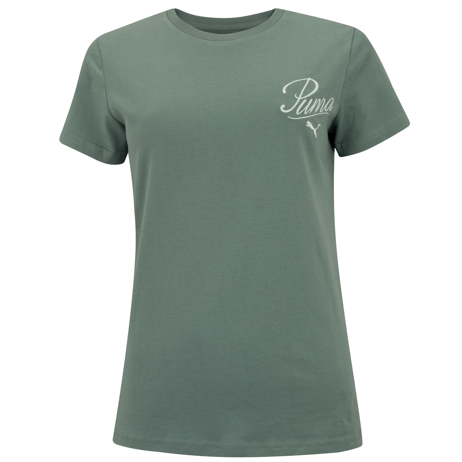 Camiseta Feminina Puma Manga Curta ESS Script - Foto 1
