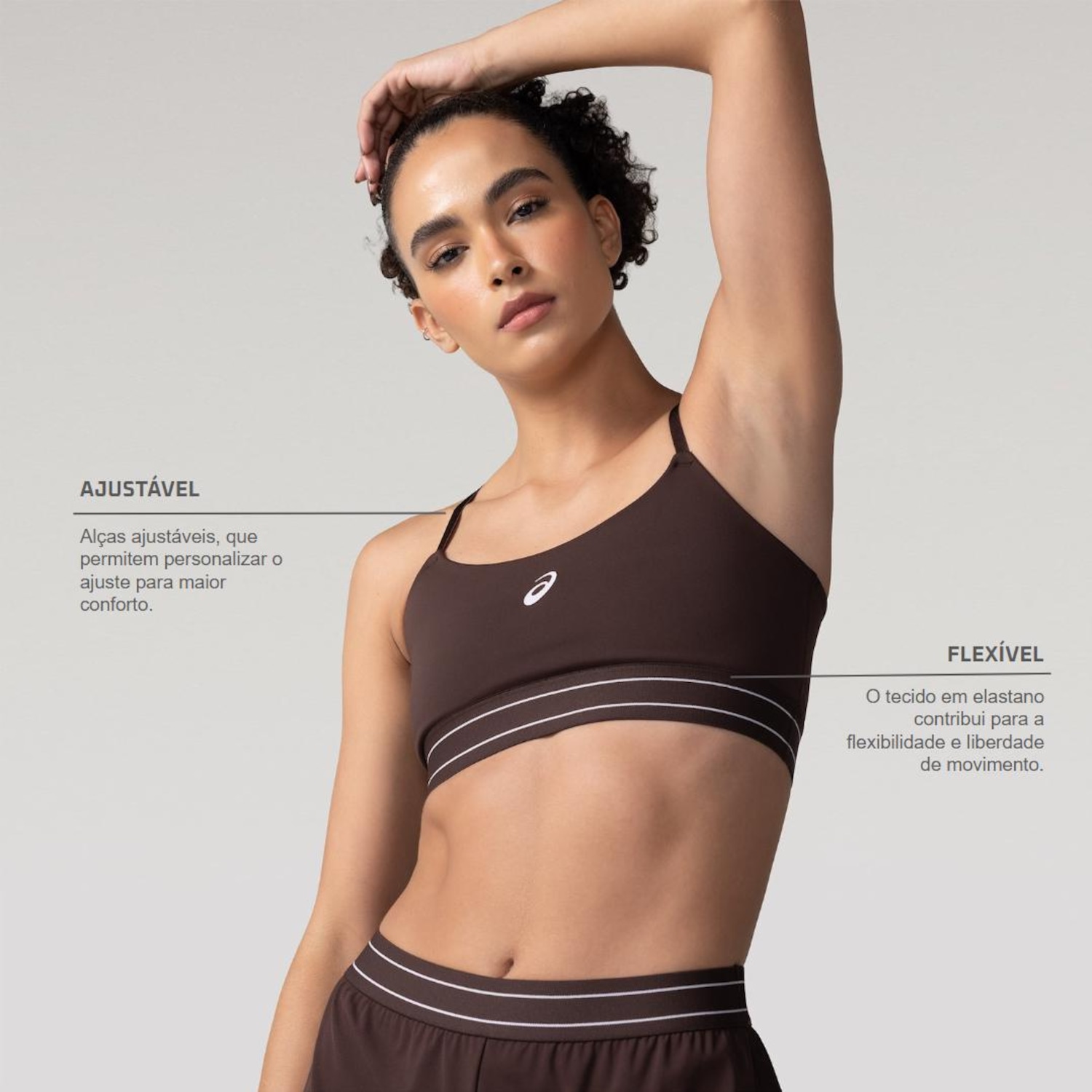 Top ASICS Nara Regulador Elástico Respirável Adulto - Foto 2