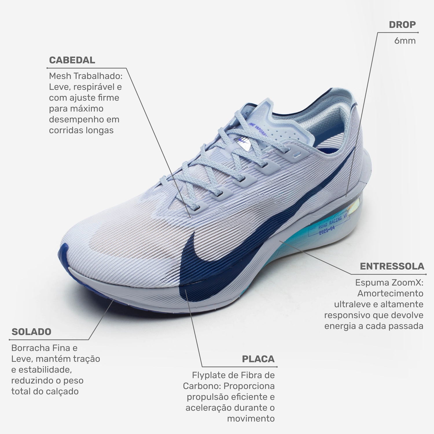 Tênis Masculino Nike ZoomX VaporFly 4 - Foto 3