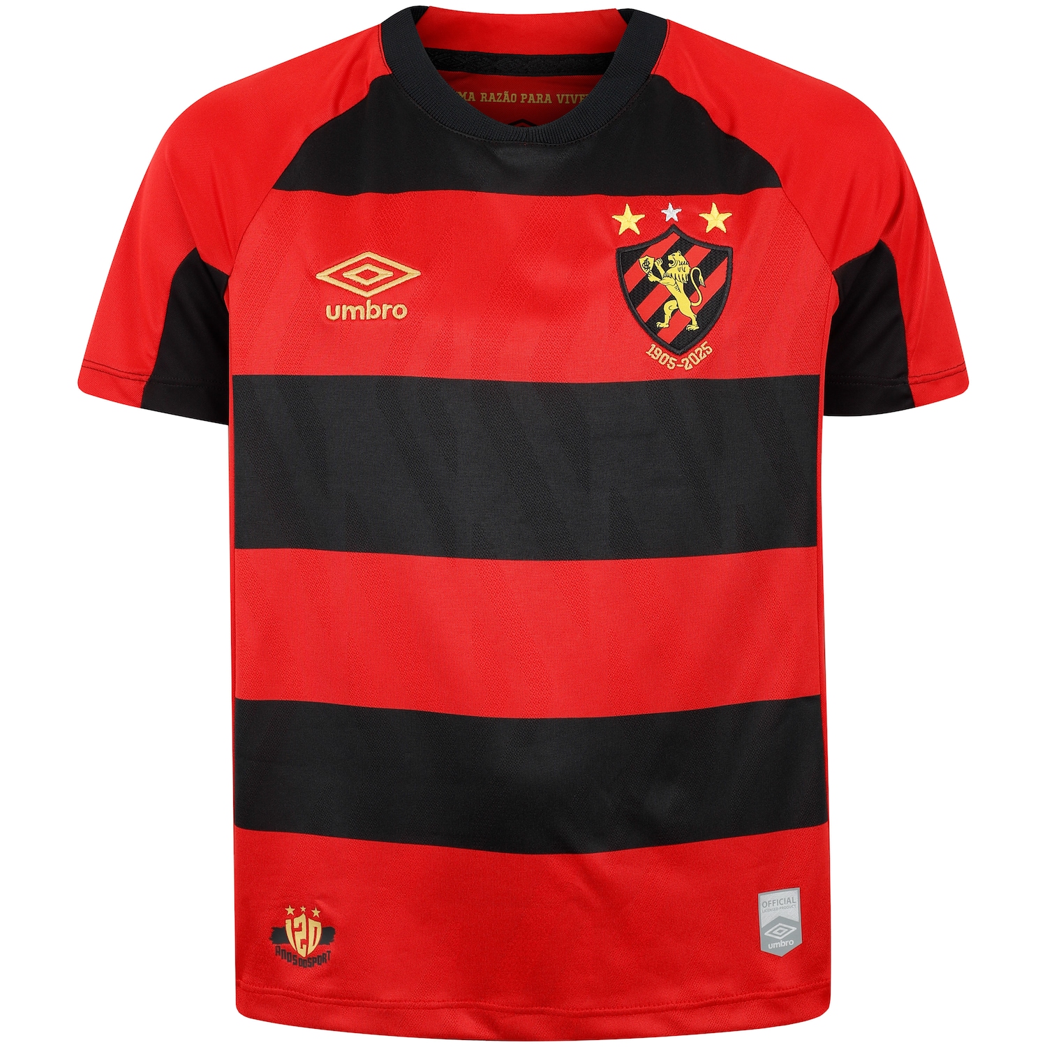 Camisa do Sport Club do Recife I 25/26 Torcedor Umbro Juvenil - Foto 1