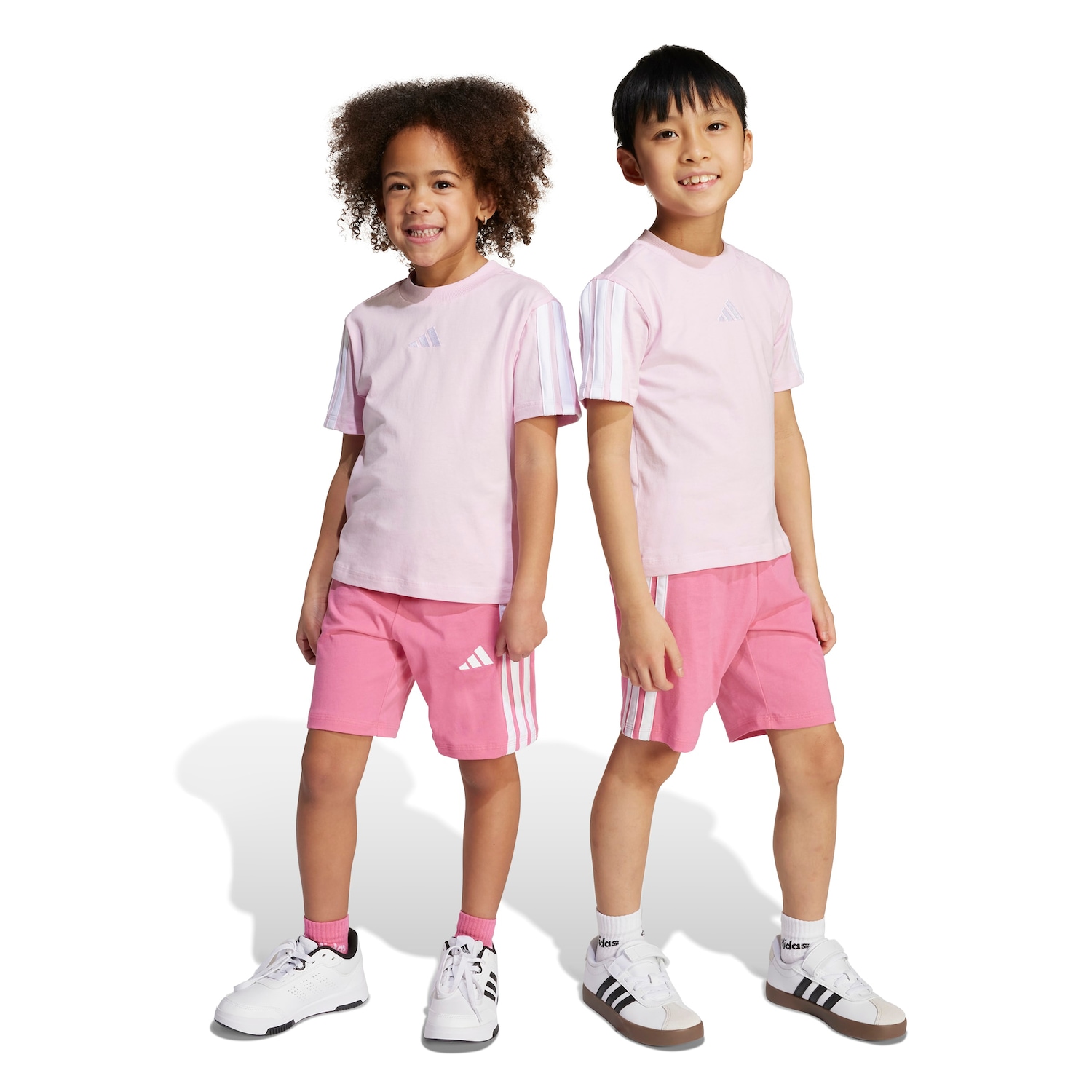 Conjunto Infantil adidas 3 Stripes Camiseta + Bermuda - Foto 1