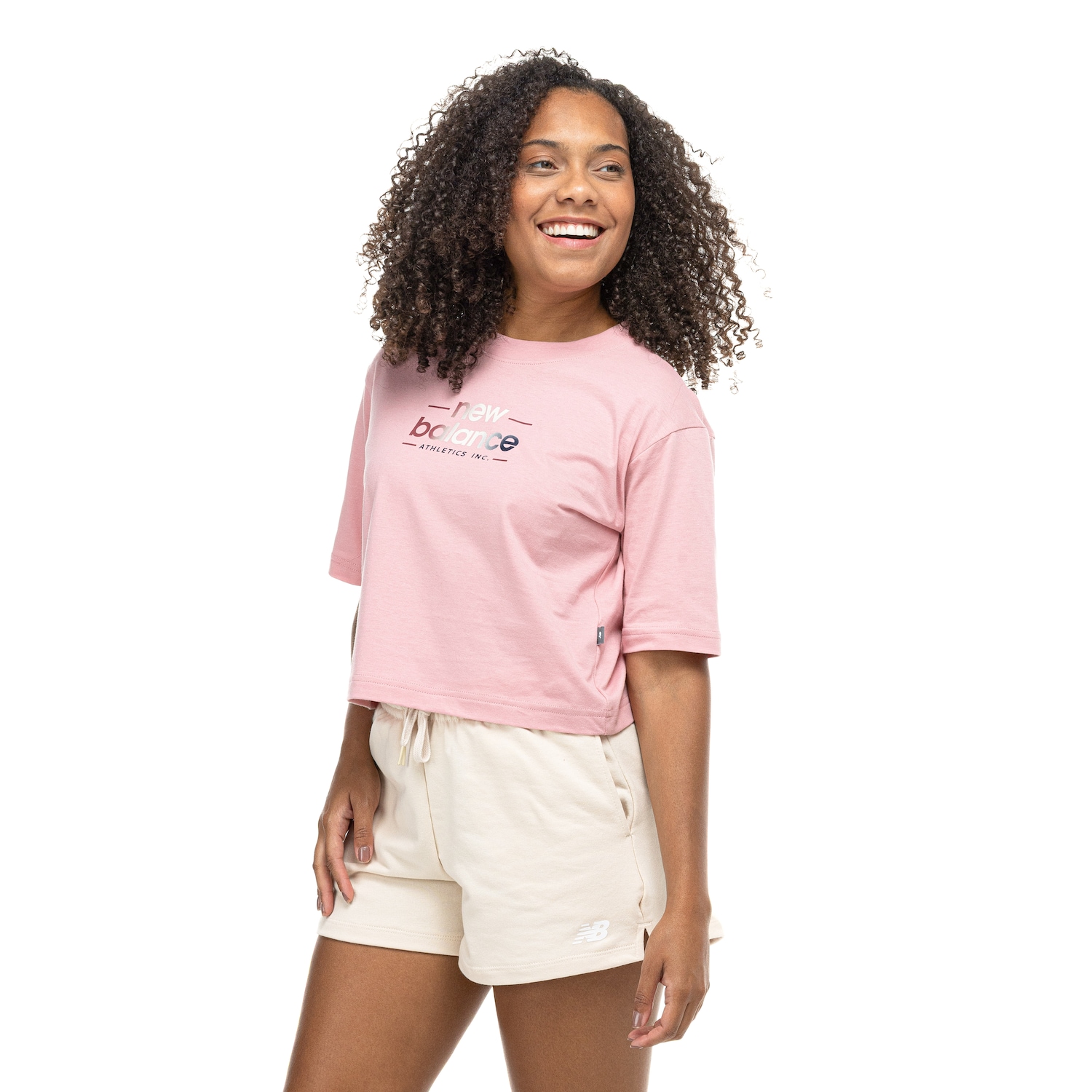 Camiseta New Balance Cropped Reimagined Feminina - Foto 2