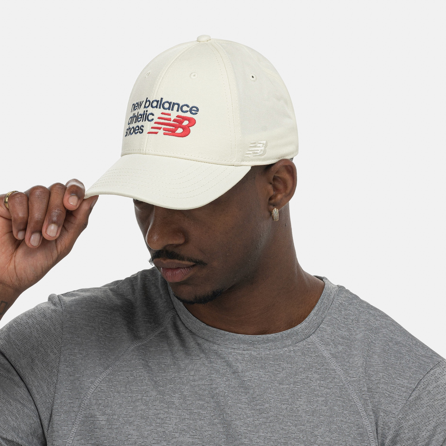 Boné Adulto New Balance 6 Panel Athletics Aba Curva - Foto 3