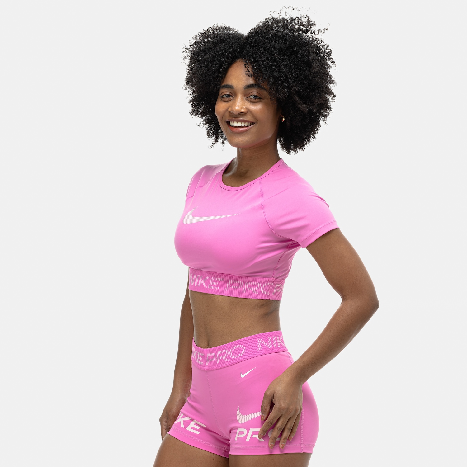 Camiseta Feminina Nike Pro Dri-FIT Tight Gráfica - Foto 5